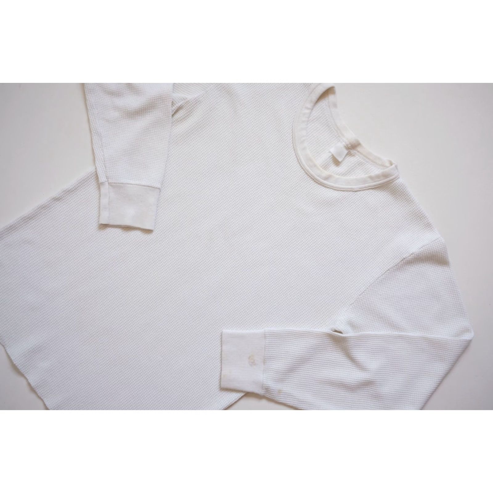 Fruit Of The Loom VINTAGE FRUIT OF THE LOOM Thermal White Long Sleeve T Shirt Mens L Size US L / EU 52-54 / 3 - 6 Thumbnail