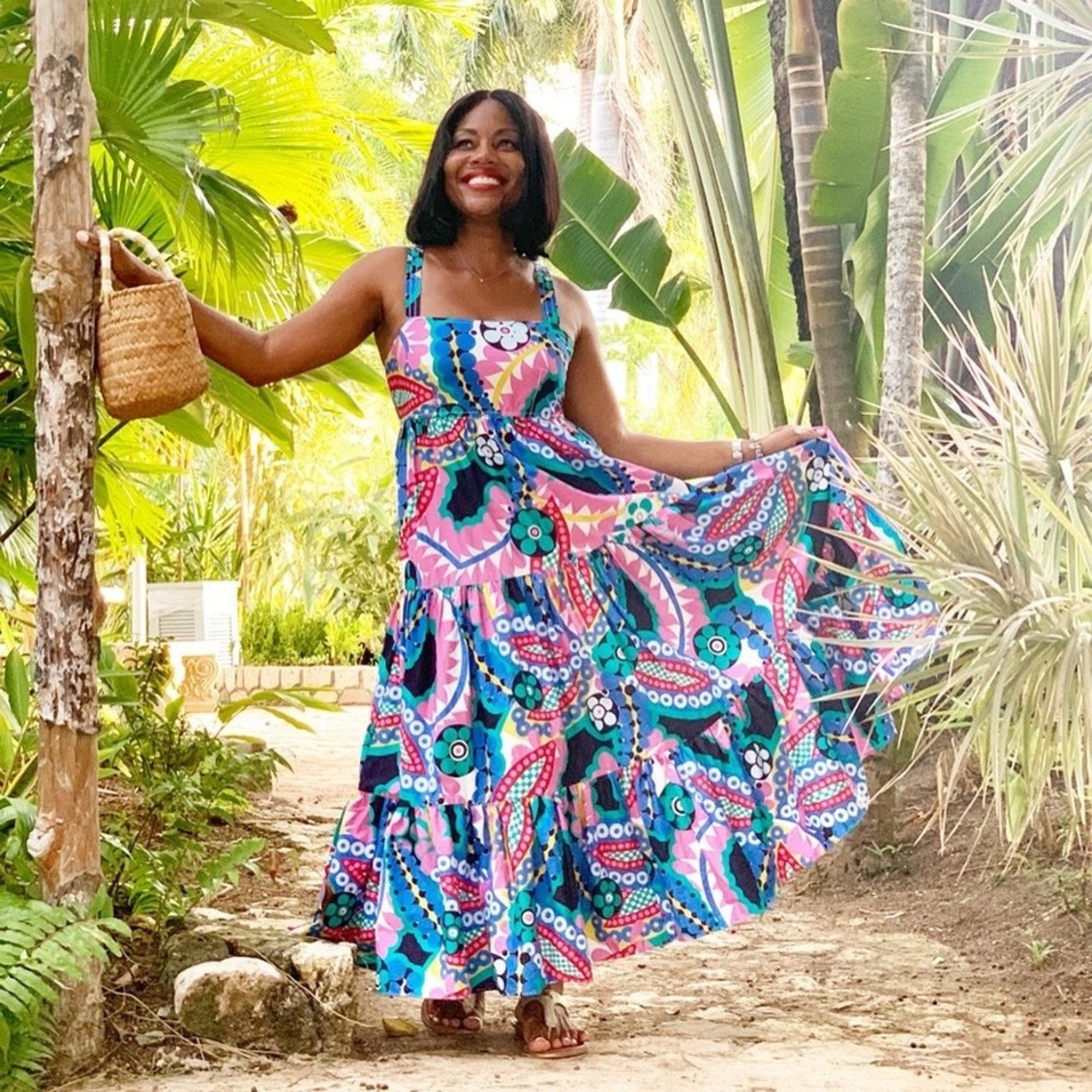 J.Crew J Crew Ratti Kaleidoscope Floral Maxi Apron Dress 4 Size M / US 6-8 / IT 42-44 - 4 Thumbnail