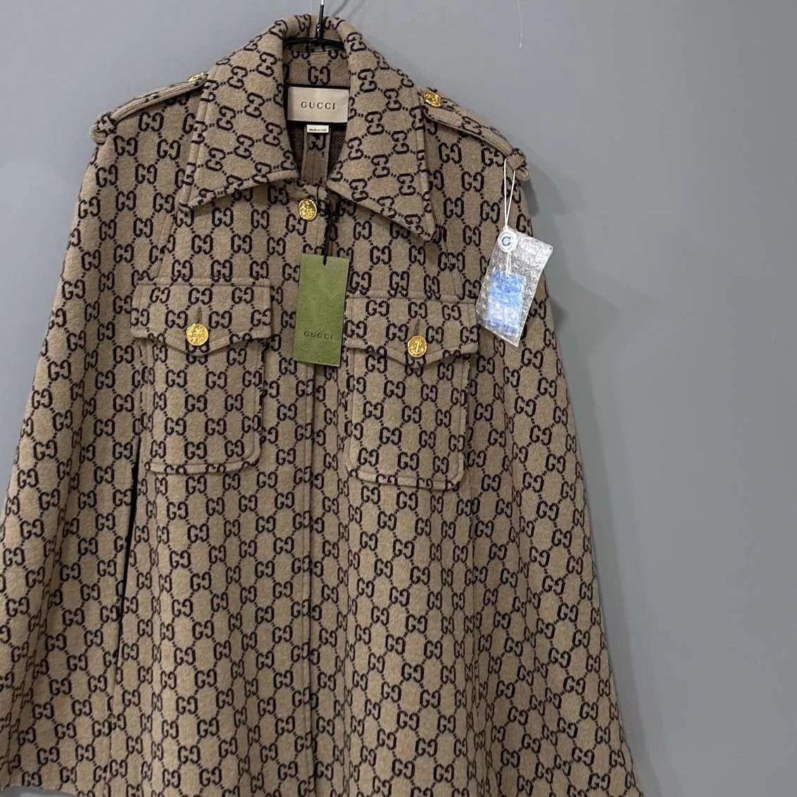 Gucci GUCCI GG Monogram Full Print Cape Gold Buttons M Size M / US 6-8 / IT 42-44 - 2 Thumbnail