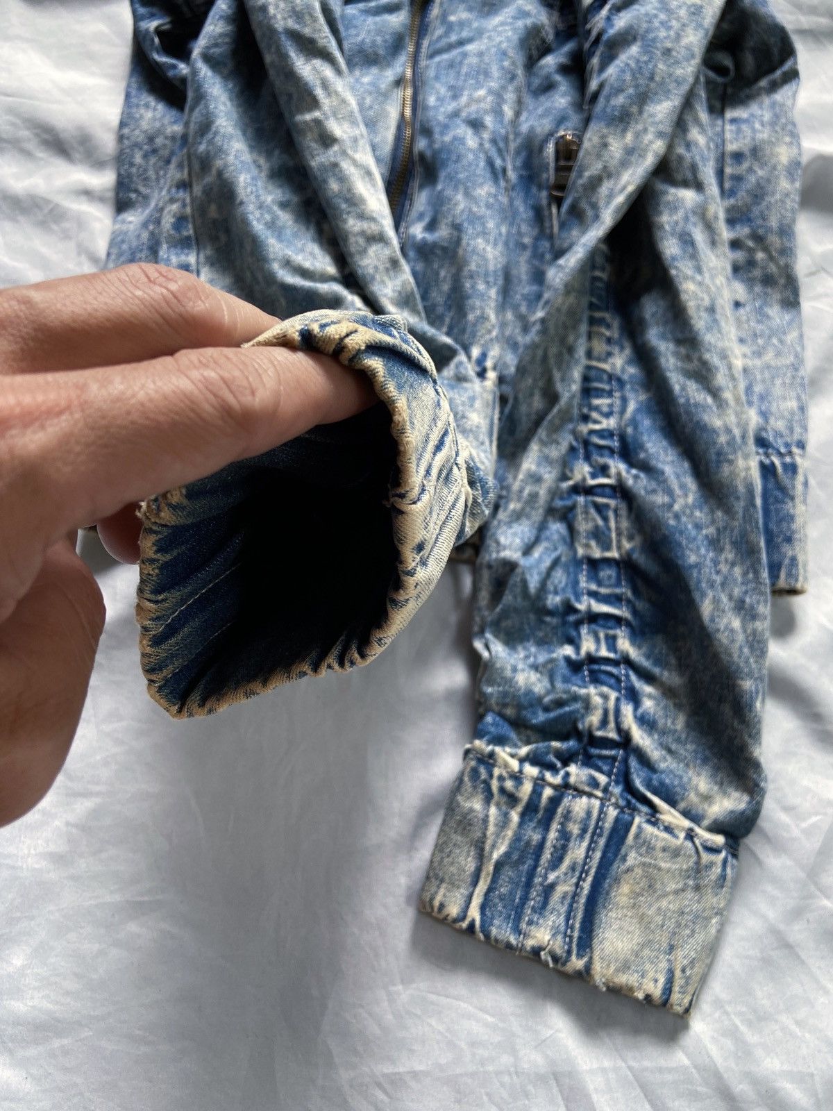 Japanese Brand CHIP CLIP STREET BLUE DENIM WASHED STYLE BONO ZIP JACKET Size US M / EU 48-50 / 2 - 13 Thumbnail