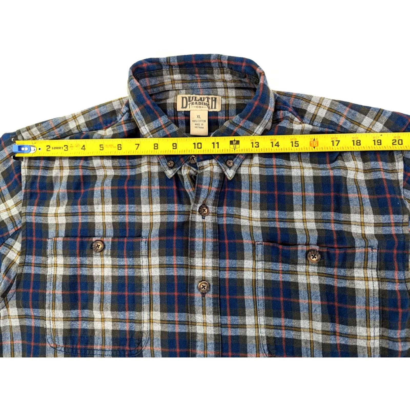 Vintage Duluth Button-Up Shirt Men XL Plaid Lightweight Flannel Blue Red Check Casual Workwear Long Sleeve Button-Down Shirt Size US XL / EU 56 / 4 - 5 Thumbnail
