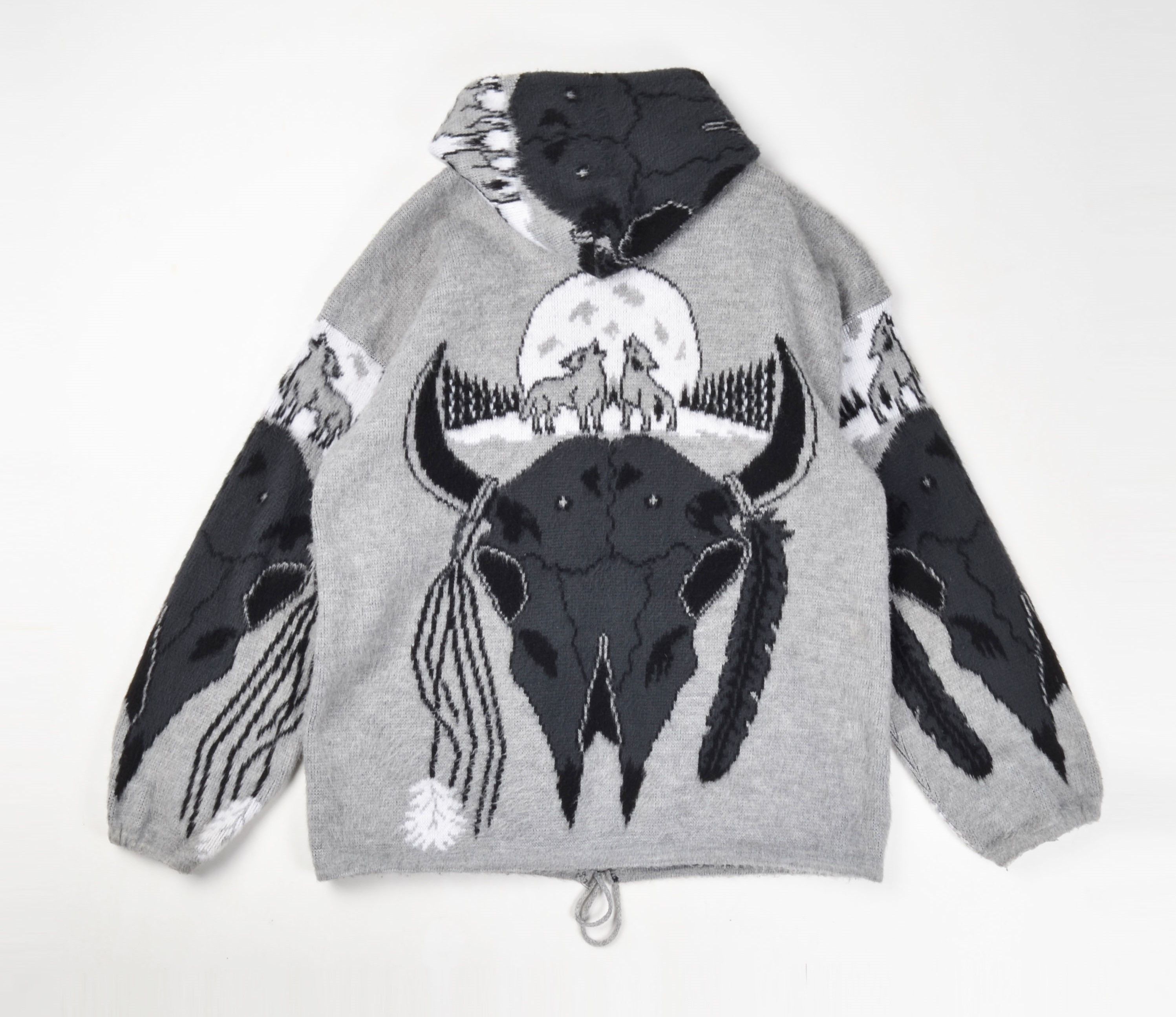 Native × Vintage Vintage Native American Wolf Warm Hoody Coat Size US XL / EU 56 / 4 - 2 Thumbnail
