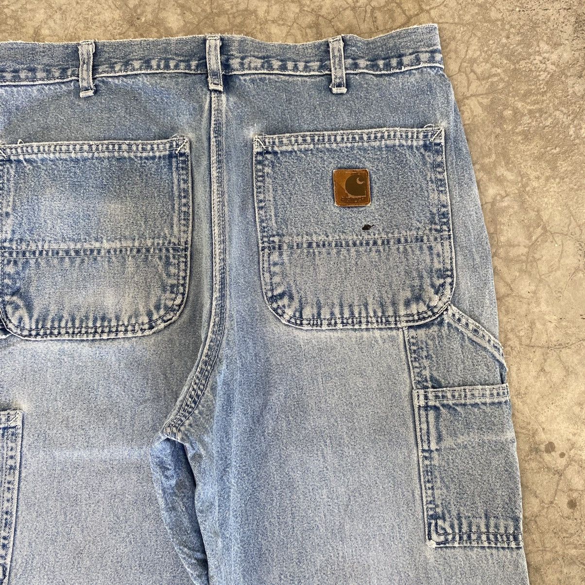 Carhartt Size 31x29 VTG Carhartt Faded Blue Carpenter Denim Jeans Size US 31 - 20 Thumbnail