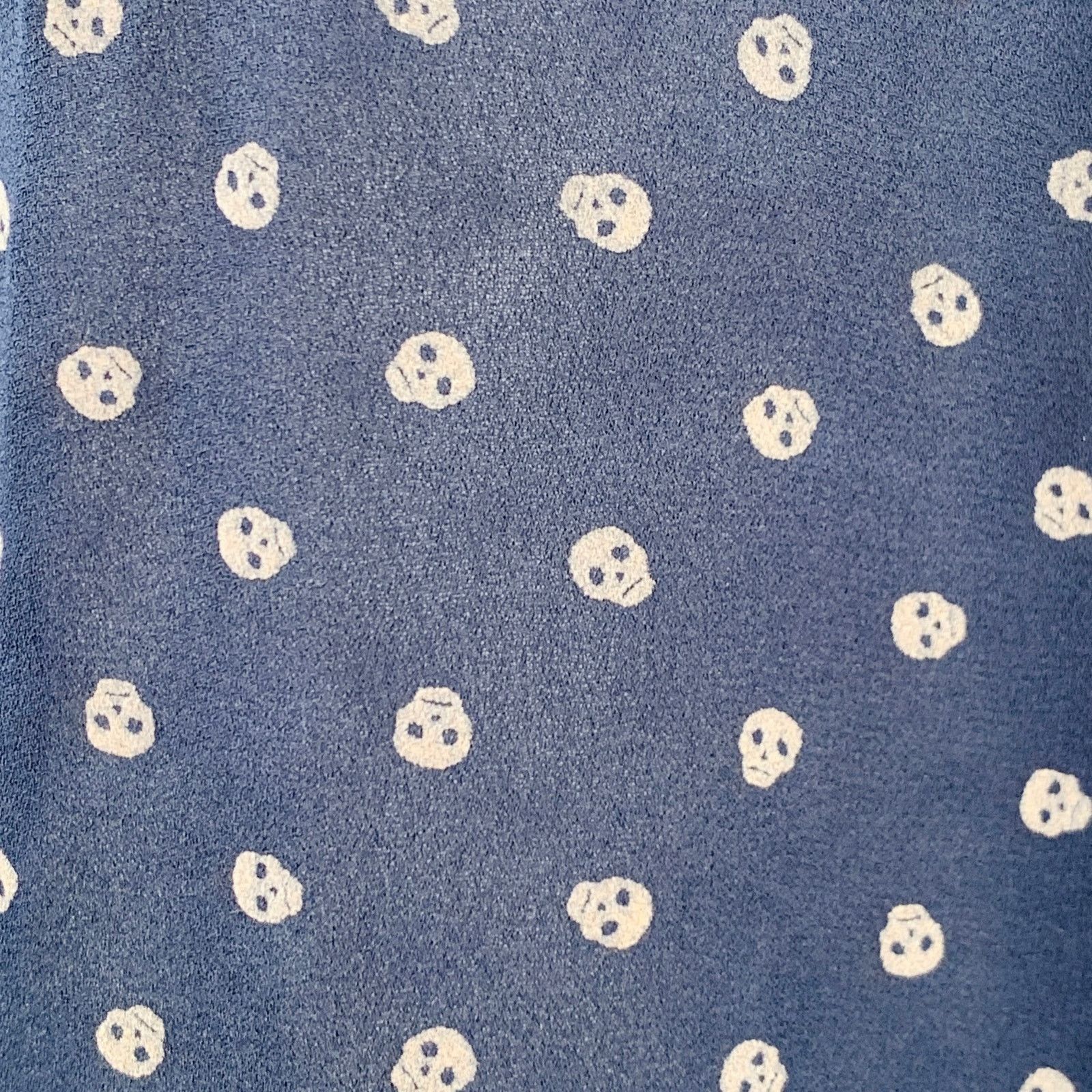 Jean Paul Gaultier Size 6 Navy Grey Polyester Skulls Shirt Dress Size M / US 6-8 / IT 42-44 - 2 Thumbnail