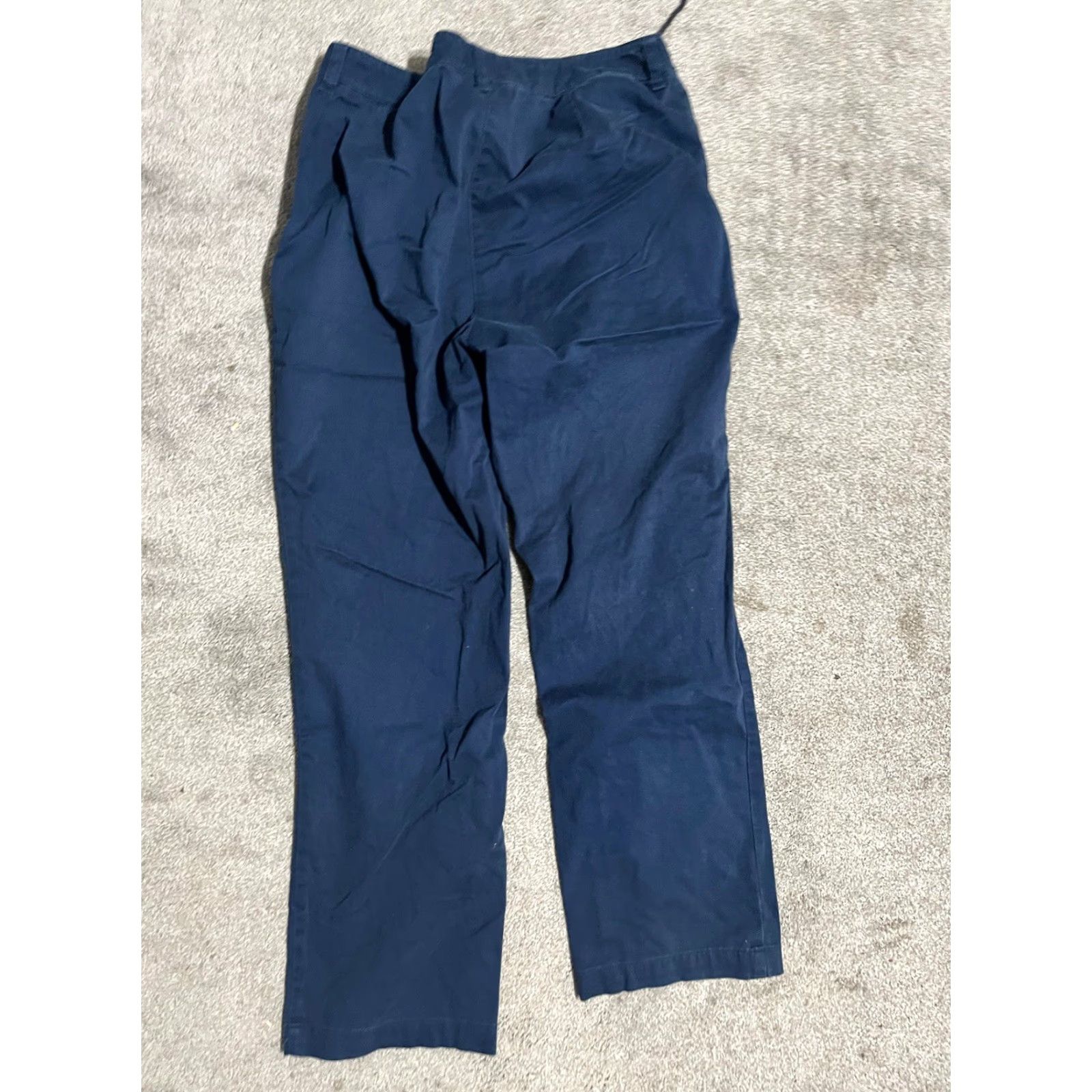 Jones New York Vintage Jones New York Women's Chino Pants 10P Stretch Navy Blue Petite Office Casual Size ONE SIZE - 3 Thumbnail