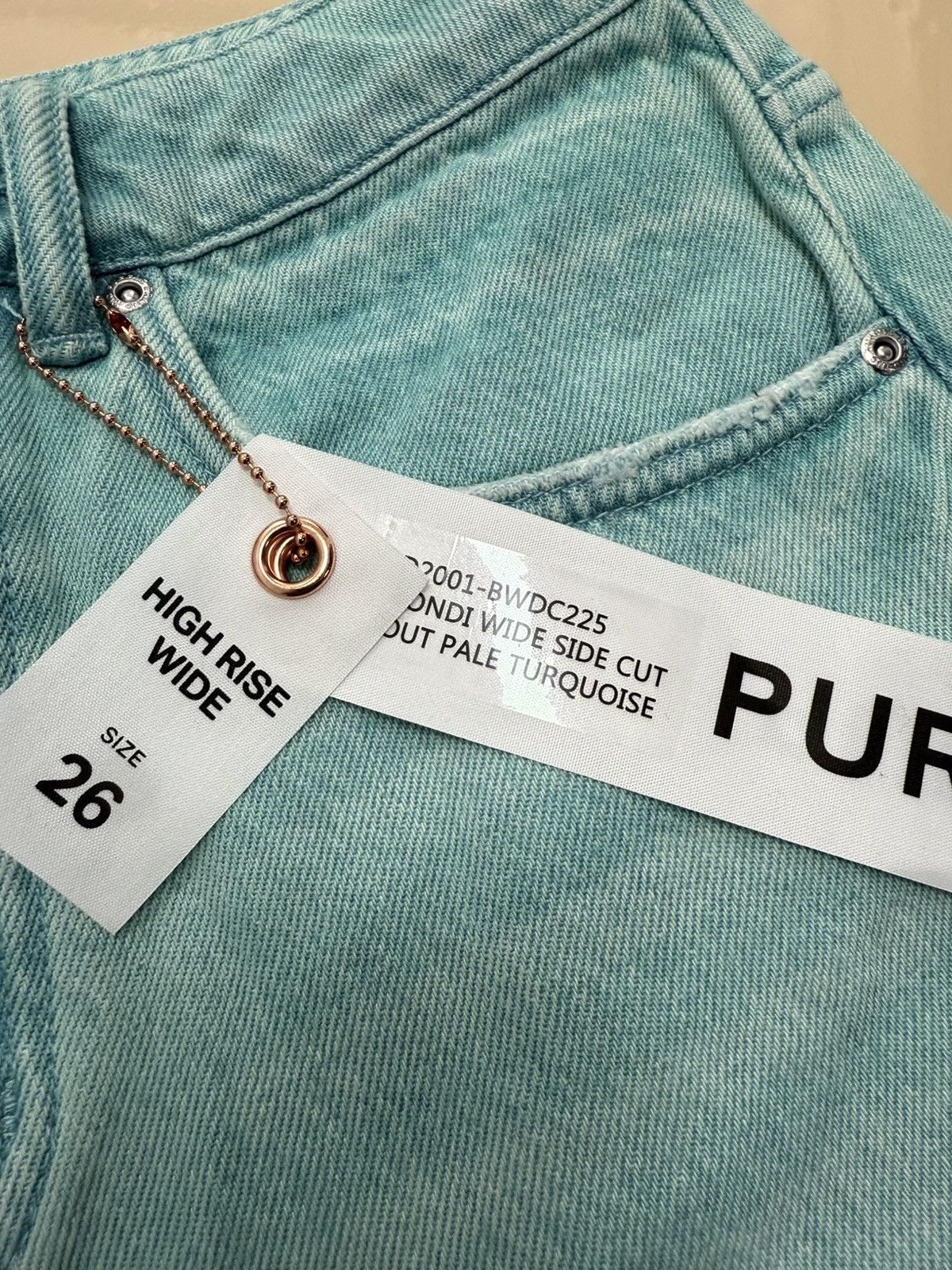 Other Purple Brand Wide Turquoise Pants Size 26" / US 2 / IT 38 - 2 Thumbnail