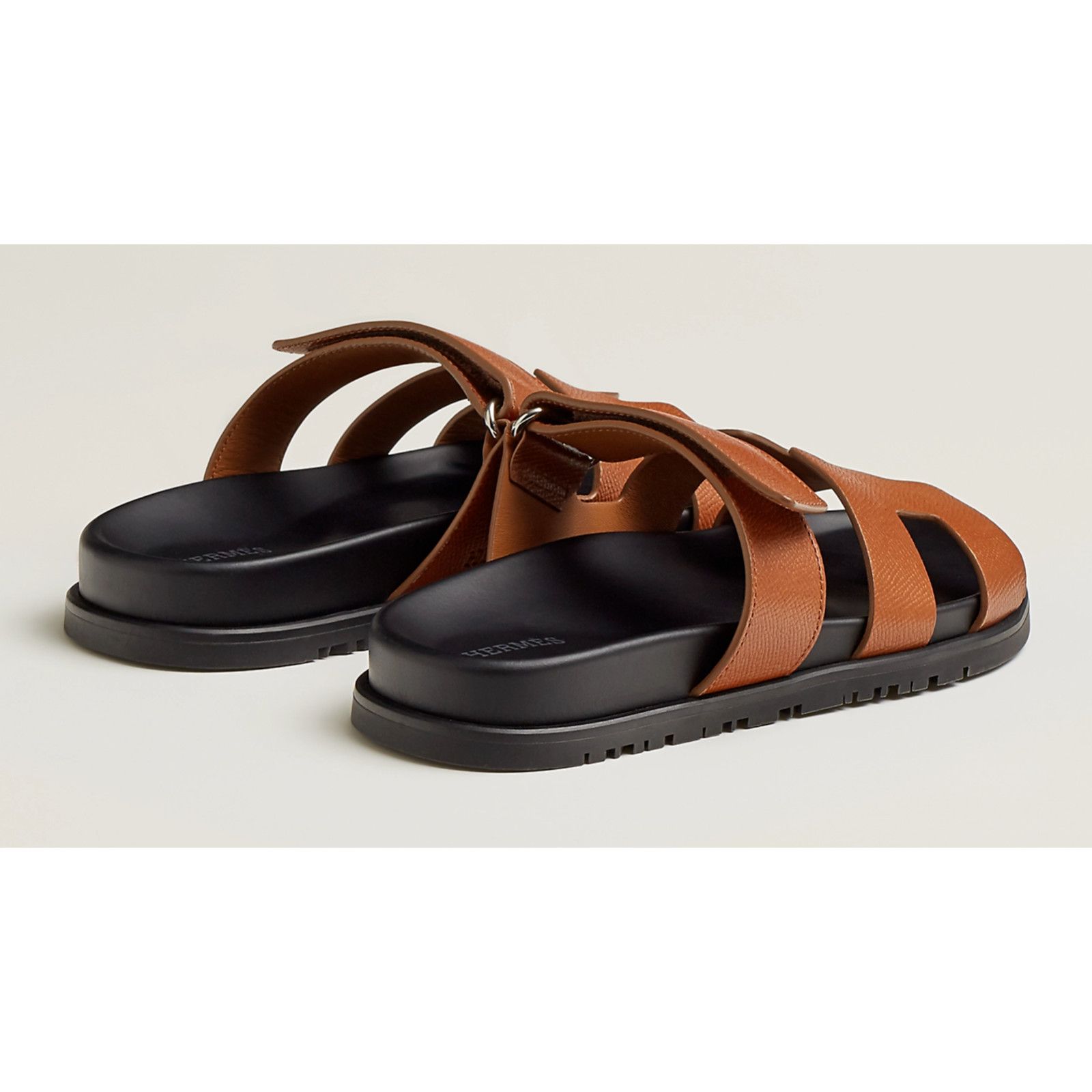 Hermes Hermes Chypre Sandal Natural Brown Gold Black H Logo Size US 7.5 / IT 37.5 - 10 Thumbnail