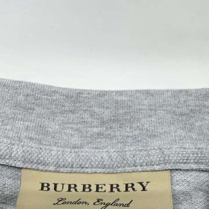Burberry Burberry Burberry Gray Logo Embroidered Casual Polo Shirt- Size US L / EU 52-54 / 3 - 4 Thumbnail