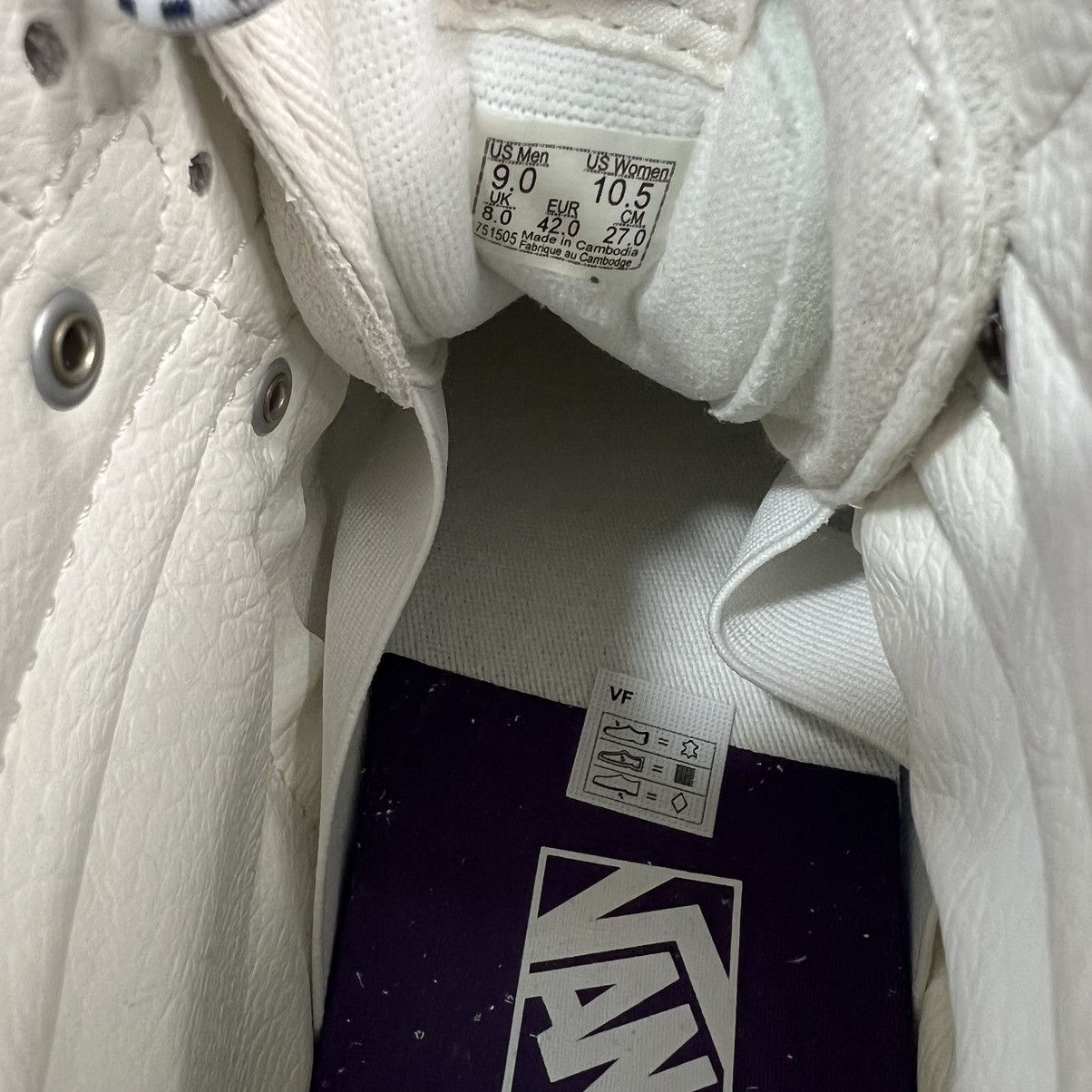 Vans Vans Sk8-Hi Echo DX Off White/White 9 Size US 9 / EU 42 - 7 Thumbnail