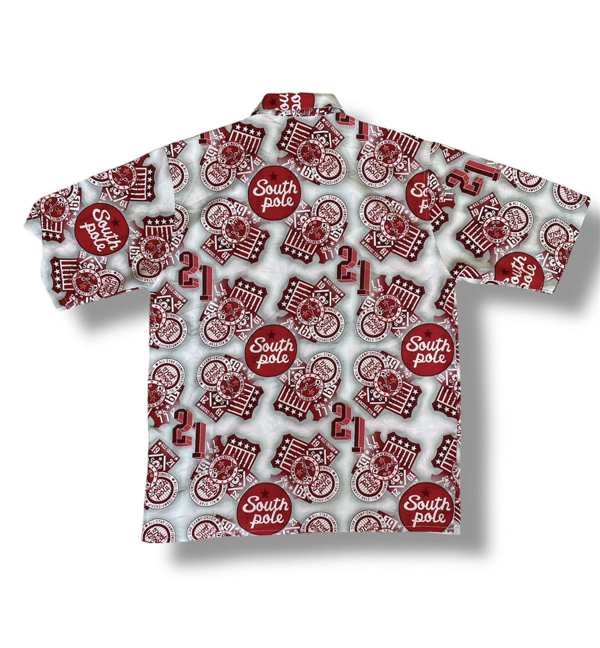 JNCO × Rap Tees × Southpole South Pole 90s Vintage Graffiti Overprint Hip-Hop Shirt Size US M / EU 48-50 / 2 - 2 Thumbnail