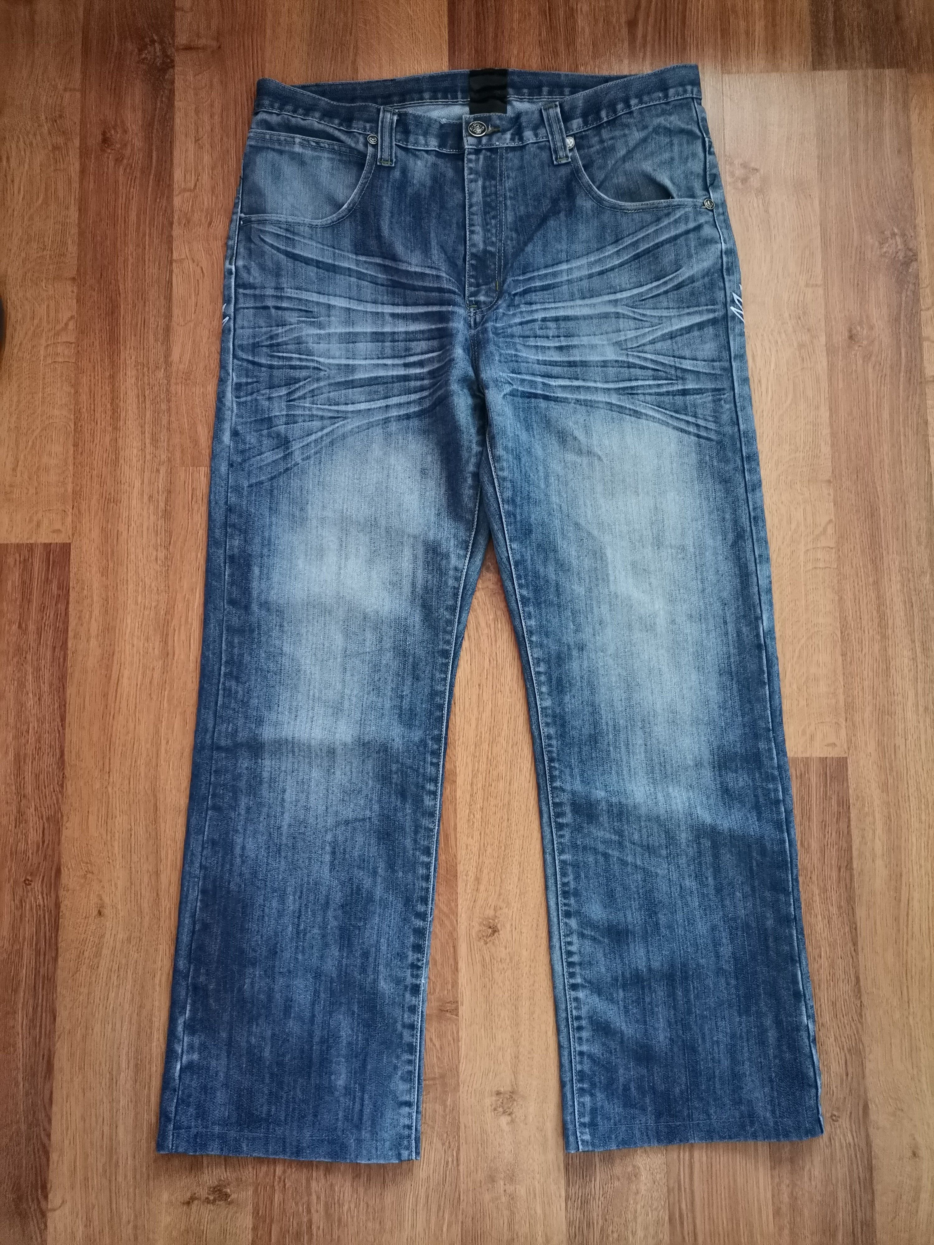 Vintage Vintage Raw Blue Embroidered Jeans Size US 36 / EU 52 - 4 Thumbnail