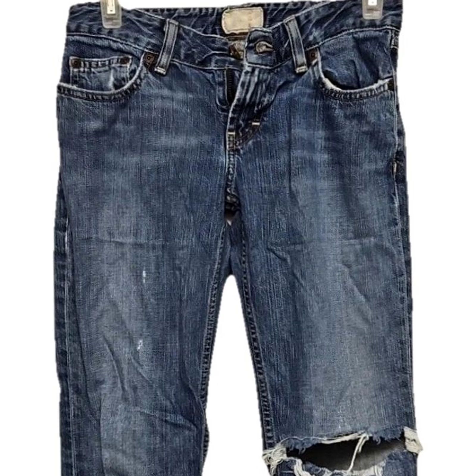 BKE VINTAGE BKE Sabrina Jeans Low Rise Bootcut Jeans Women 26 Blue Distressed Stretch 2000s Y2K Women’s Jeans Size 26" / US 2 / IT 38 - 2 Thumbnail