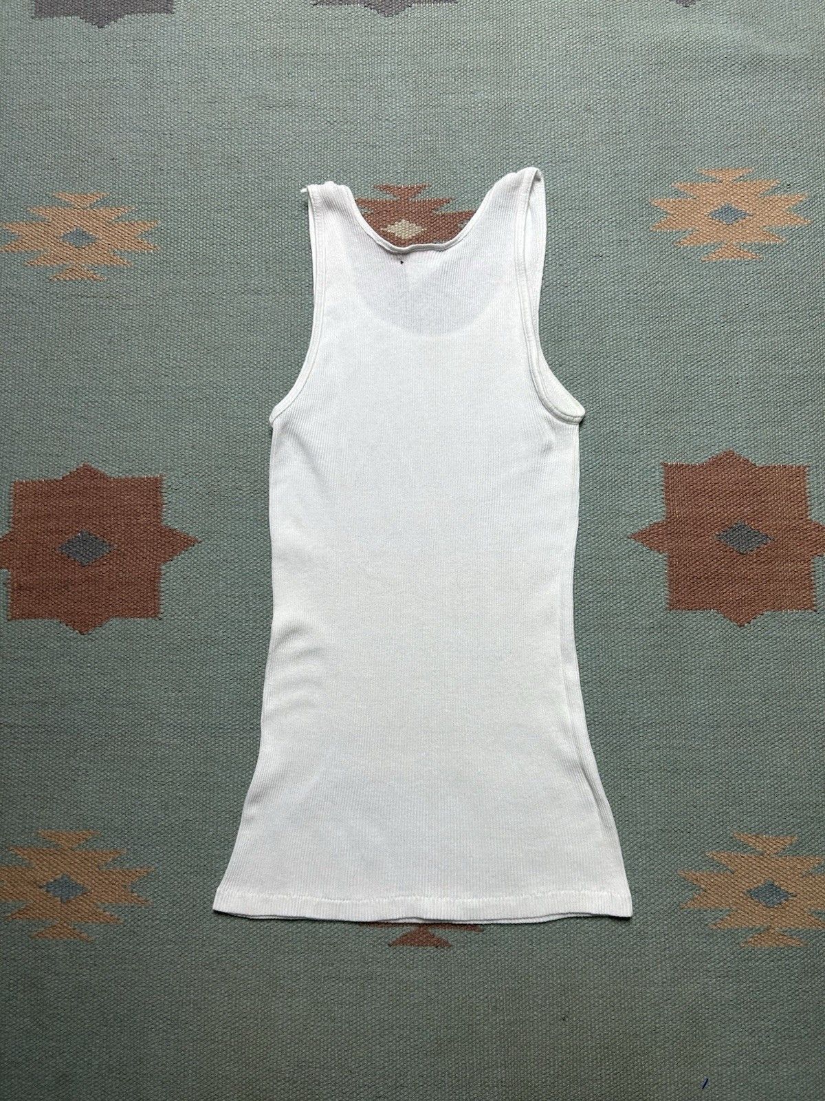 Vintage Vtg Hanes ribbed tank top beater shirt cotton beach medium Size US M / EU 48-50 / 2 - 5 Thumbnail