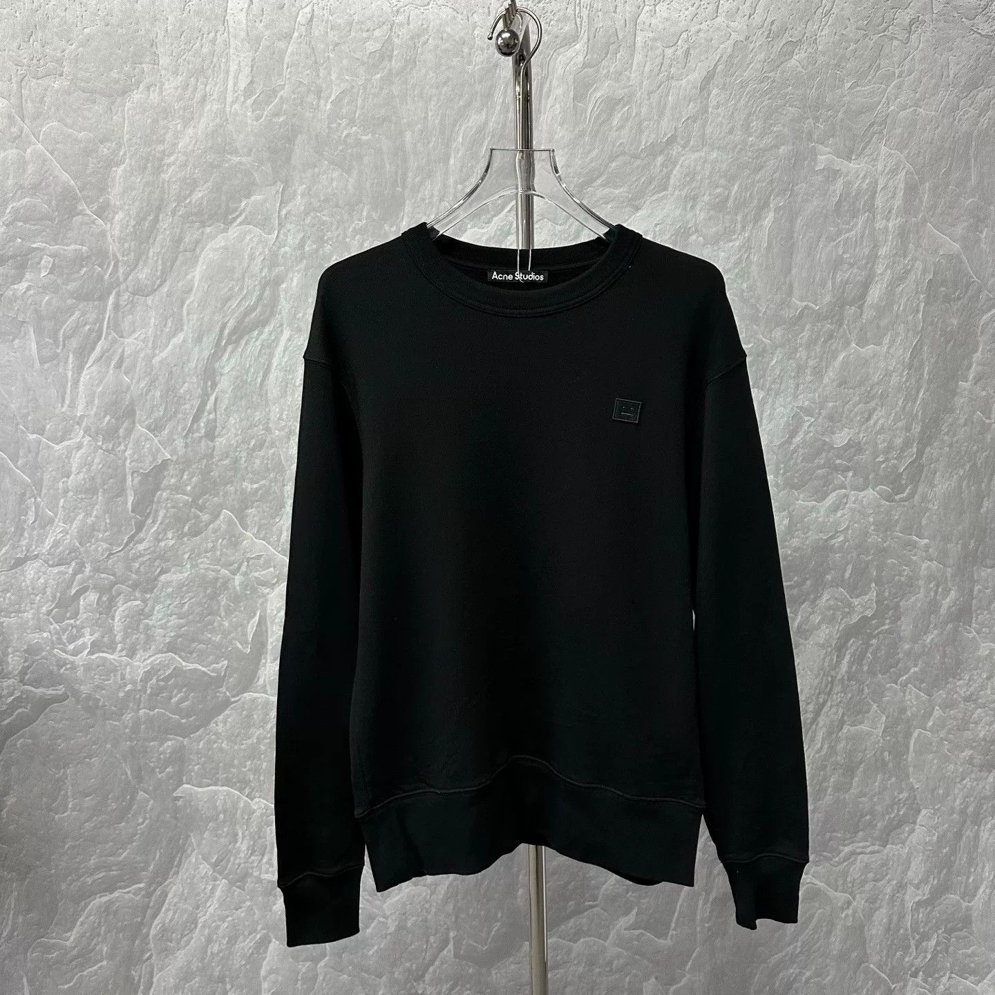 Acne Studios black embroidered logo sweatshirt by Acne Studios Size US S / EU 44-46 / 1 - 1 Thumbnail