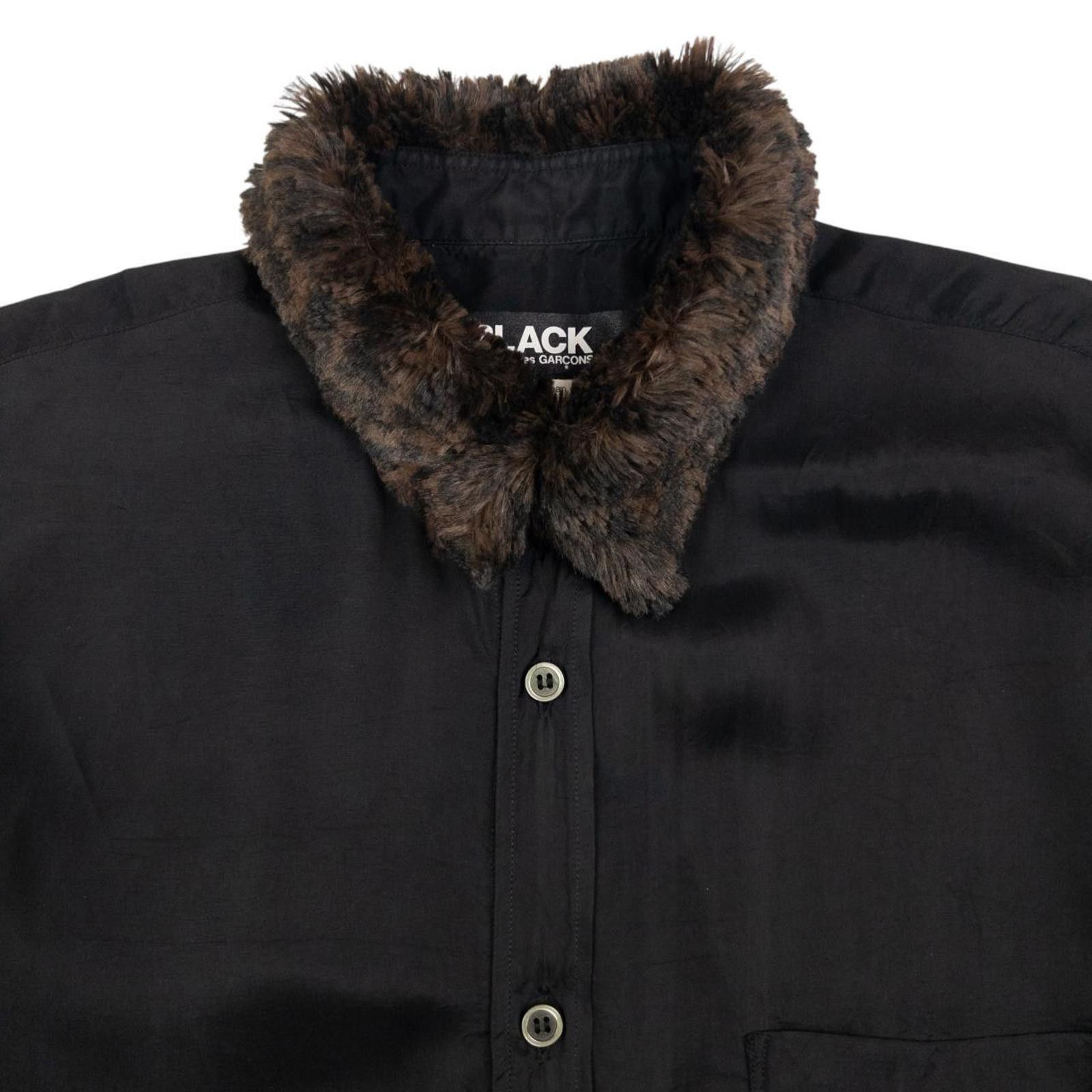 Comme des Garcons Vintage Comme Des Garçons BLACK Fur Collar Shirt Size S Size US S / EU 44-46 / 1 - 3 Thumbnail