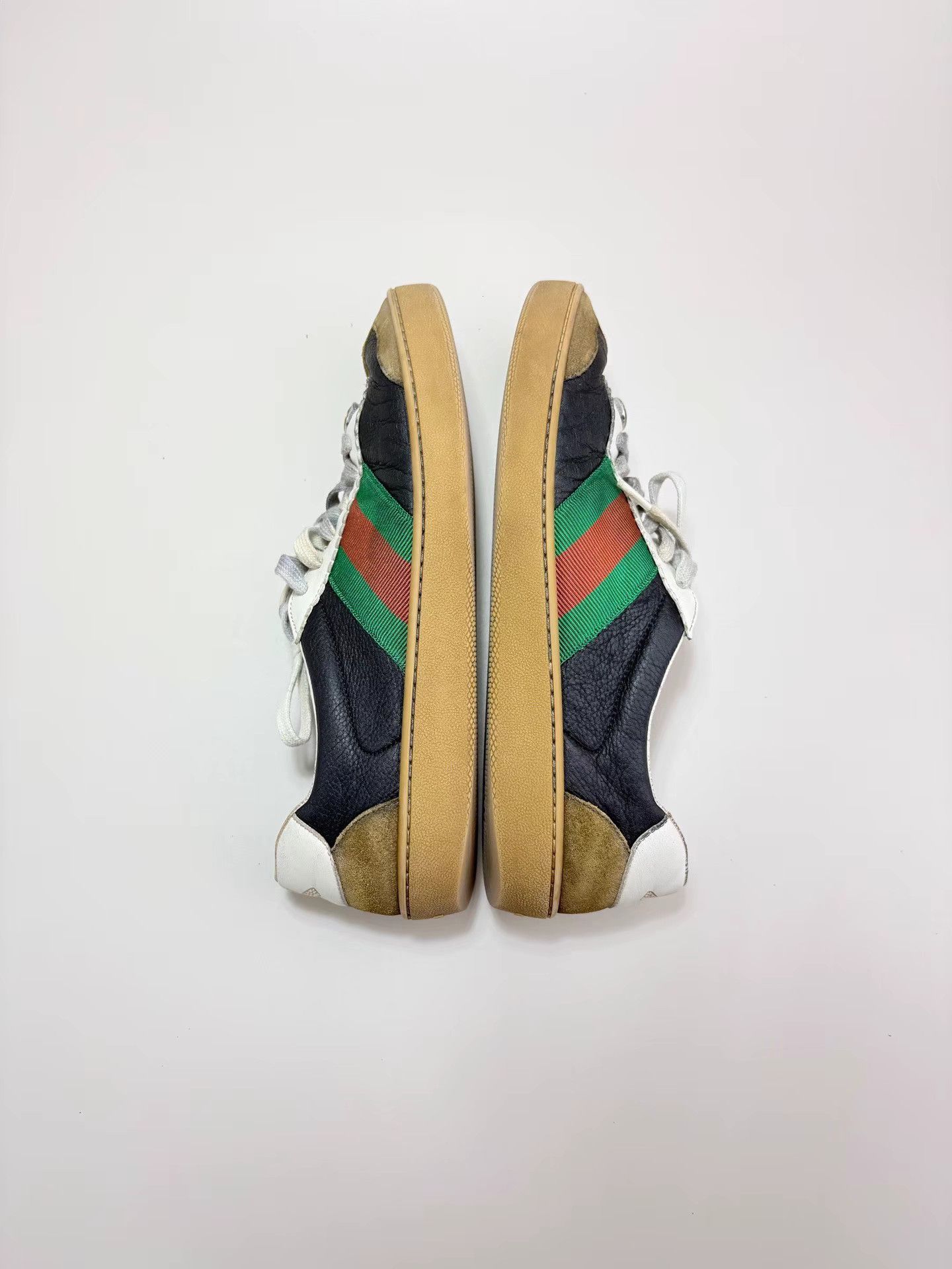 Gucci GUCCI G74 Black and Green Retro Sneakers K1 Size US 7.5 / EU 40-41 - 5 Thumbnail