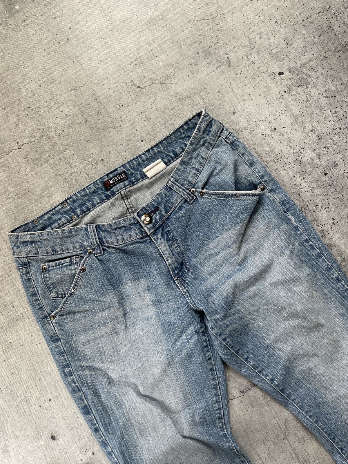 Jean punk grunge washed faded y2k bootcut jeans Size US 34 / EU 50 - 12 Thumbnail