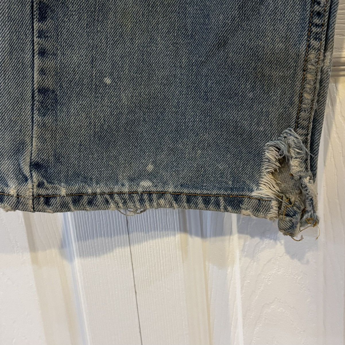Levi's Levi’s 505 Handmade Shashiko Stiched Repaired Jeans Size US 31 - 4 Thumbnail