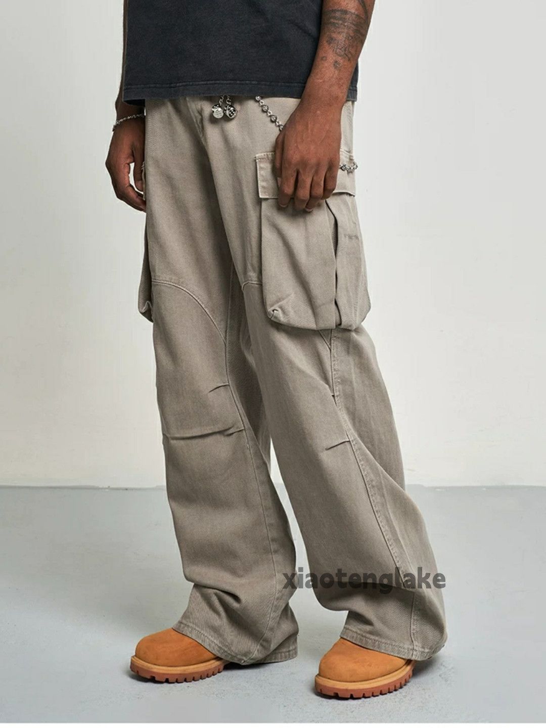 Designer × Japanese Brand × Vintage washed faded cleanfit skate hiphop baggy cargo pants Size US 32 / EU 48 - 5 Thumbnail
