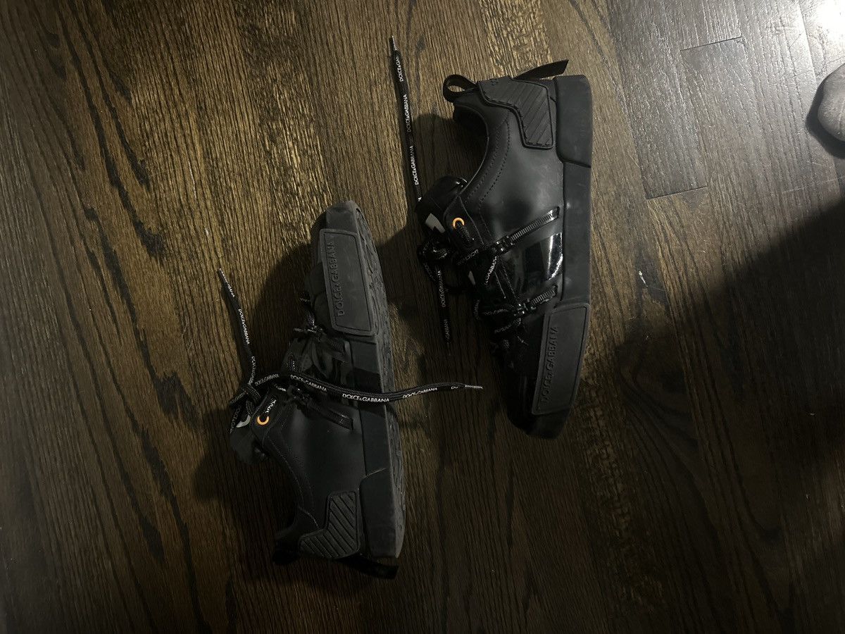 PORTOFINO SNEAKERS IN CALFSKIN AND PATENT LEATHER