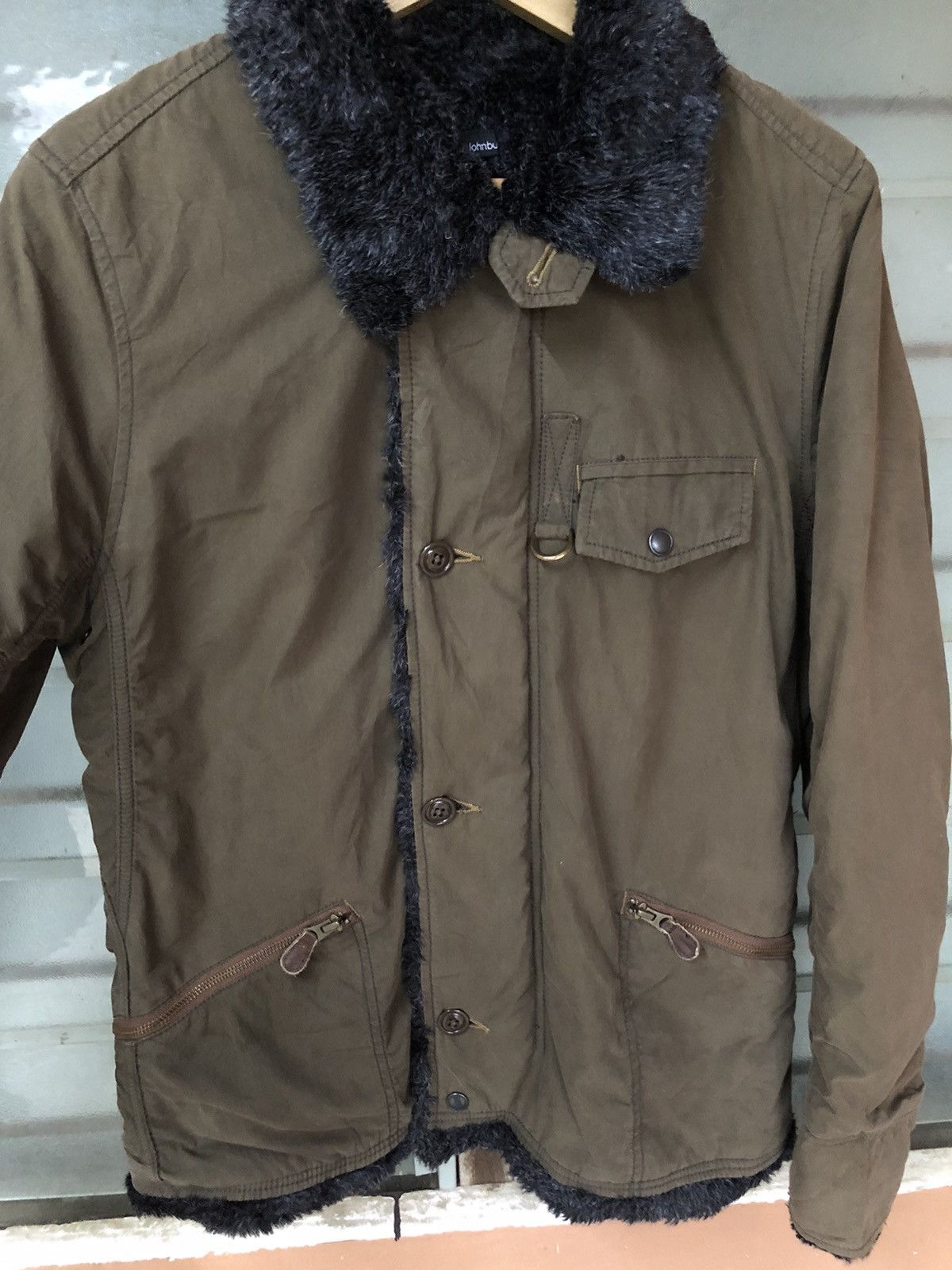 Johnbull Vintage Johnbull Trousers Jacket Cotton Khaki Jacket Size US L / EU 52-54 / 3 - 3 Thumbnail