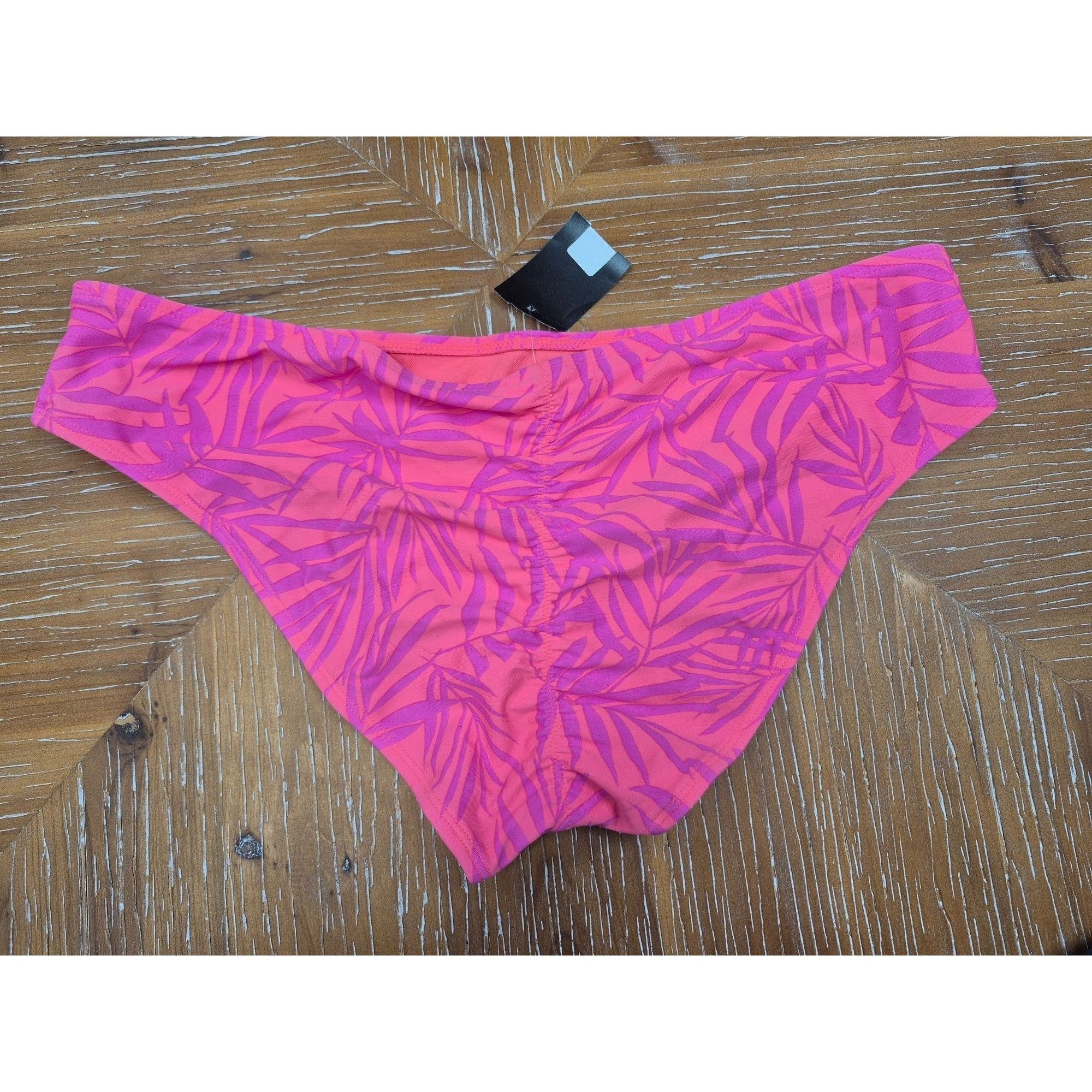 Other Xhilaration XL Pink Palm Leaf Womens Bikini Bottoms Size ONE SIZE - 3 Thumbnail