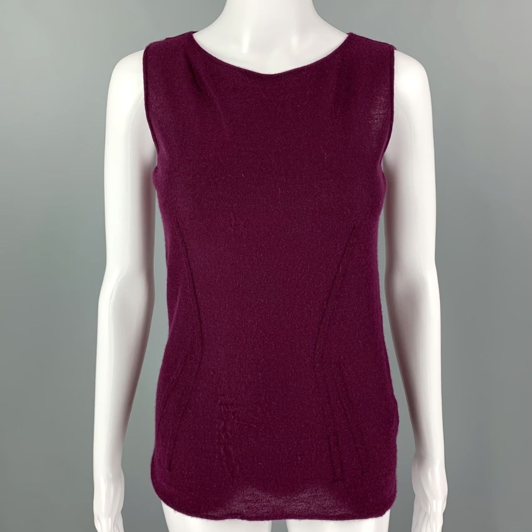 Lanvin LANVIN Purple Cashmere Cardigan Set 3/4 Sleeves M Women Cardigan Set Knitted Italy Size M / US 6-8 / IT 42-44 - 4 Thumbnail