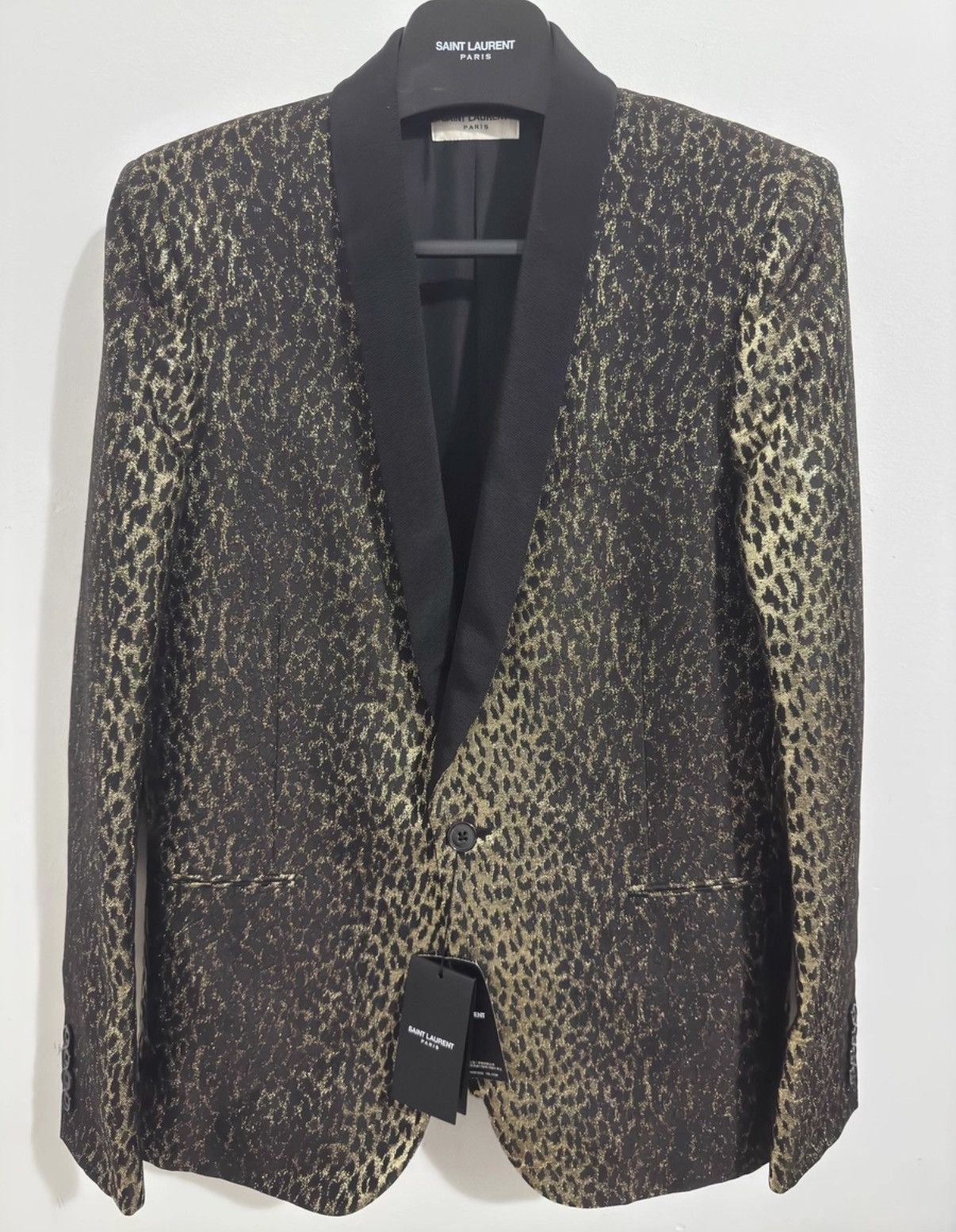 Saint Laurent Paris Saint Laurent Shawl Collar Gradient Leopard Print Blazer Size US M / EU 48-50 / 2 - 1 Thumbnail