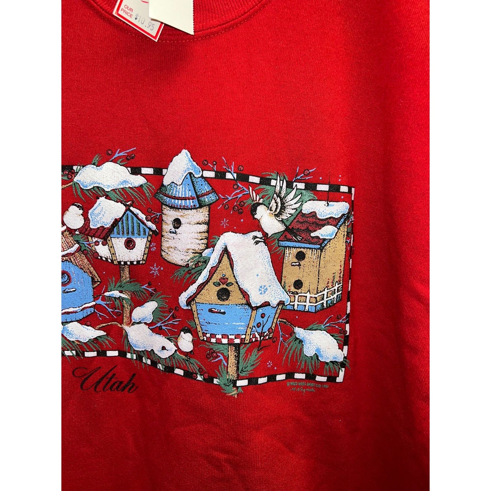 Jerzees Vintage Utah Sweatshirt Crewneck Snowy Birdhouse VTG 90s M Size US M / EU 48-50 / 2 - 3 Thumbnail