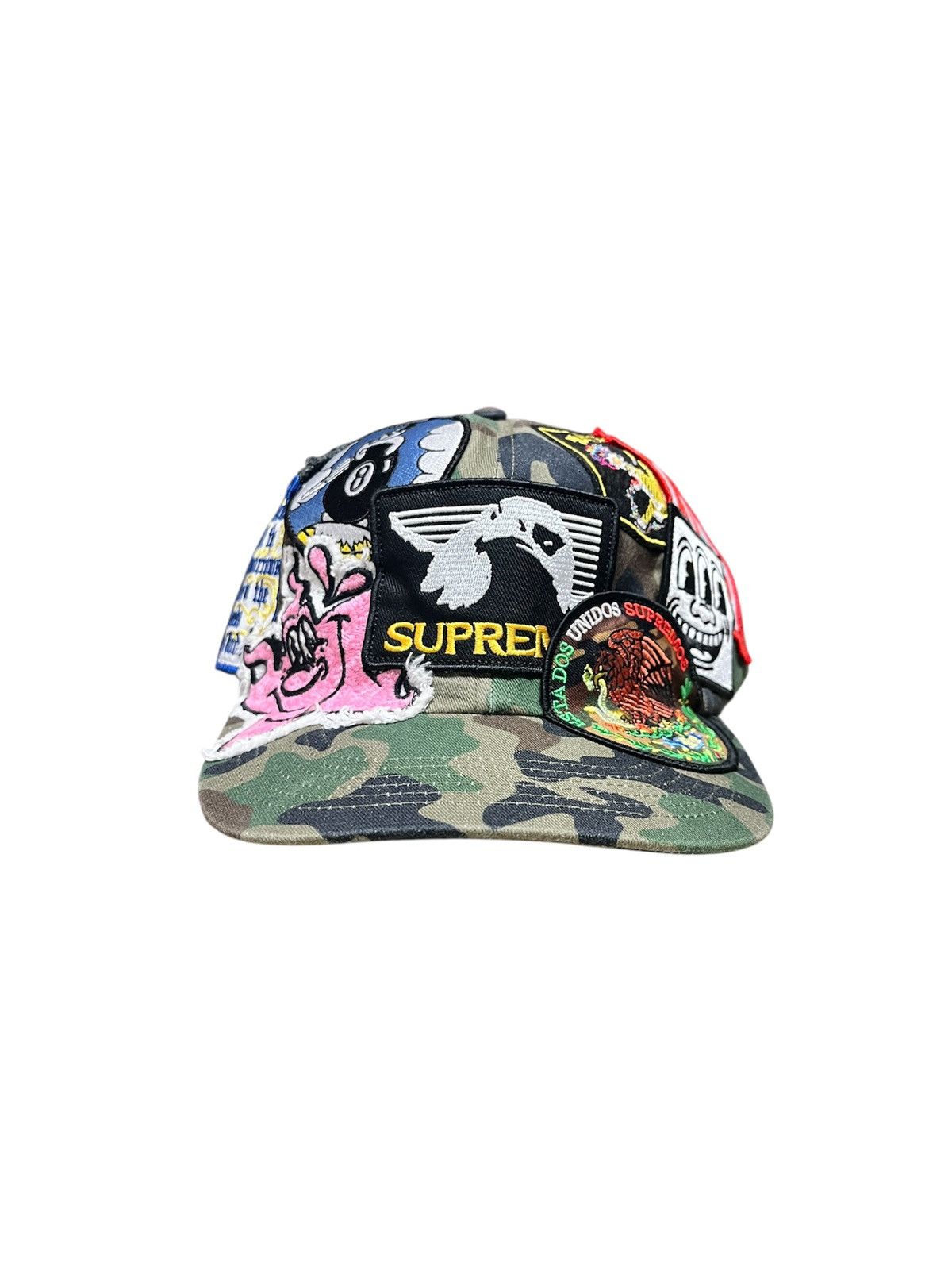 Supreme Supreme Patches 6-Panel SnapBack Hat - Woodland Camo