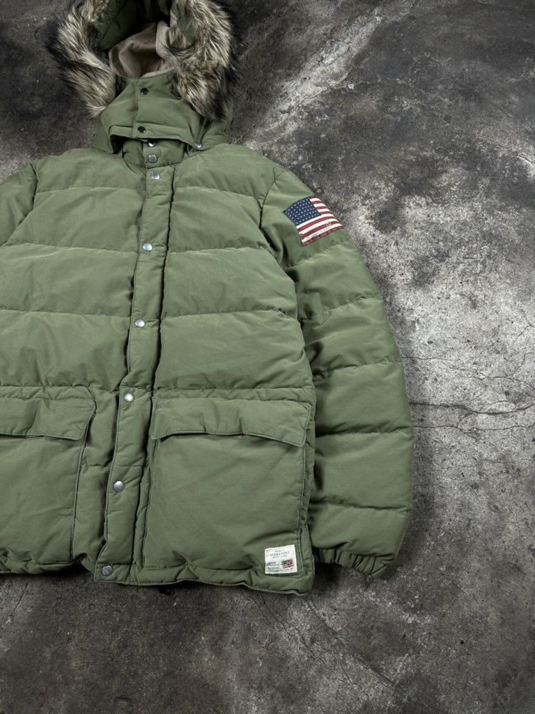 Denim & Supply Ralph Lauren Ralph Lauren Fur Hood Puffer Down Jacket Khaki Size US L / EU 52-54 / 3 - 3 Thumbnail