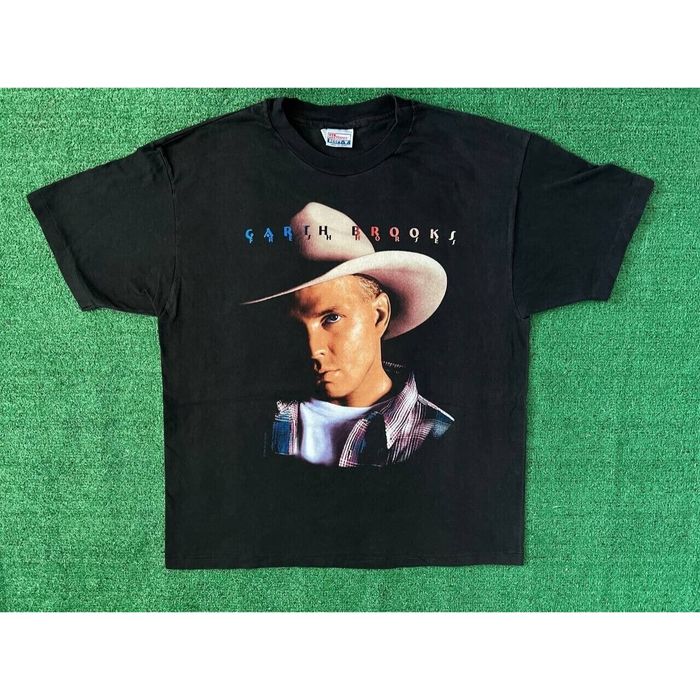 Hanes Vintage 90s Garth Brooks Fresh Horses Tour Shirt Mens XL | Grailed