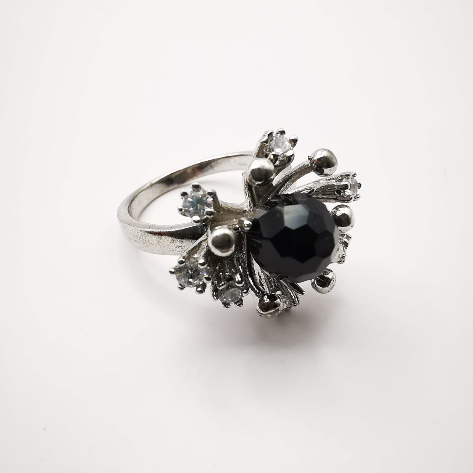 Sterling Silver Vintage Women's Ring,925 Sterling Silver Zirconia size 8 Size ONE SIZE - 2 Thumbnail