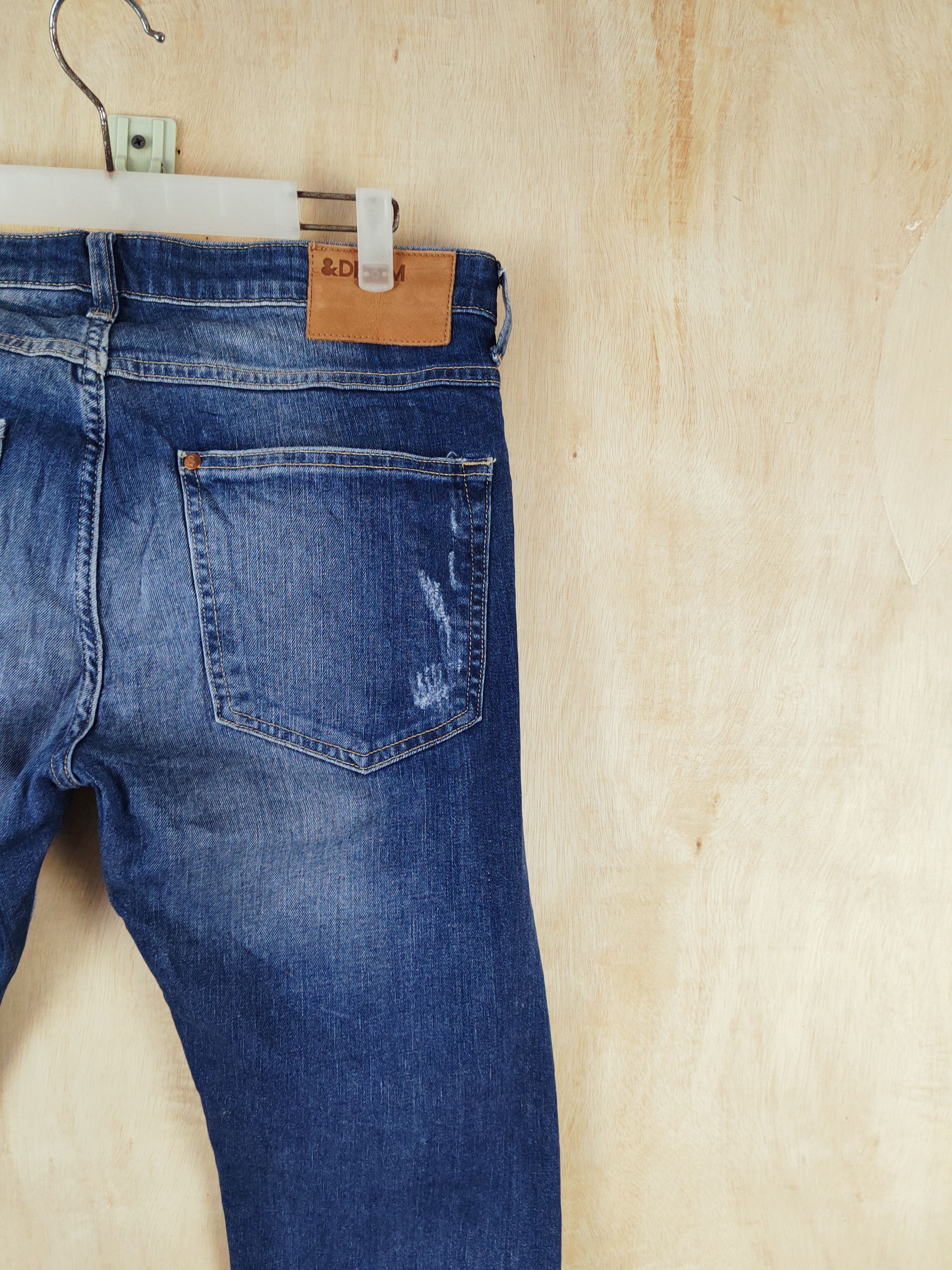 Vintage H&M Dark Blue Distressed Ripped Skinny Jeans #S2658 Size US 34 / EU 50 - 11 Thumbnail