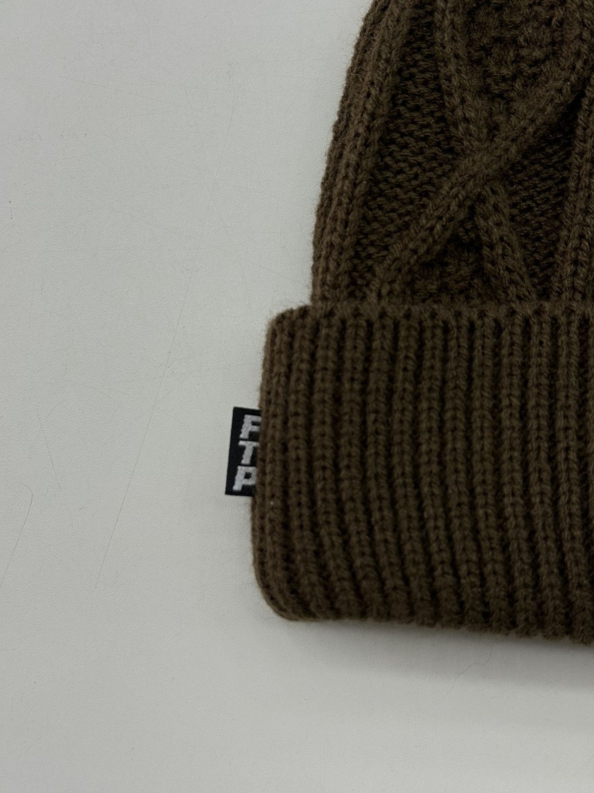 Fuck The Population FTP Big Body Cable Knit Beanie Brown Size ONE SIZE - 3 Thumbnail