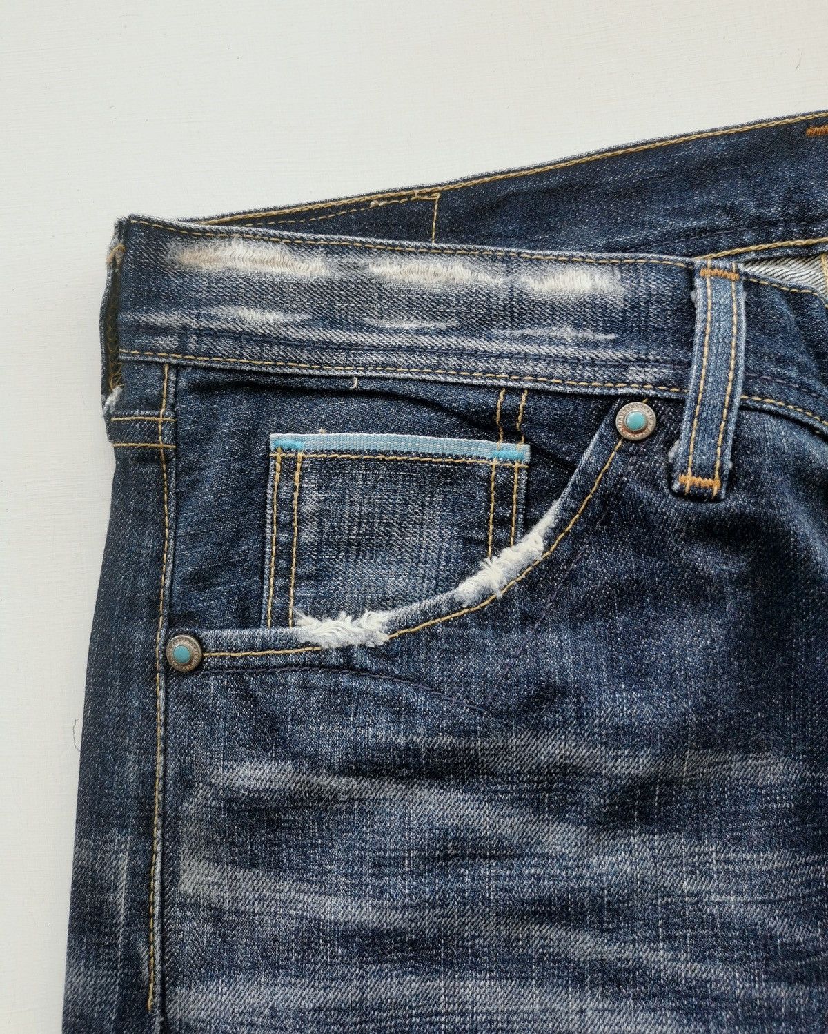 Levi's Levis LV705 Blue Selvedge Denim Jeans Size US 32 / EU 48 - 5 Thumbnail