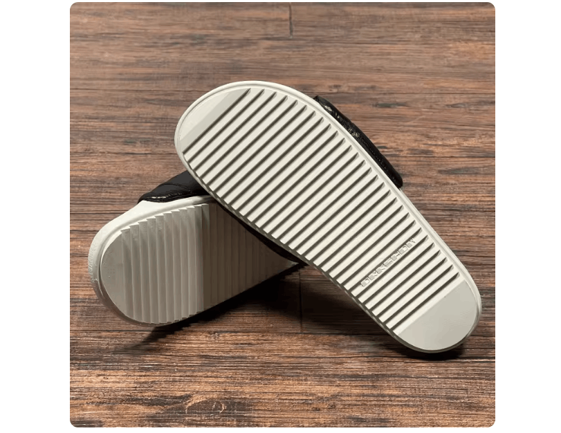 Rick Owens Rick Owens RO men's black/white duck cloth slides, in stock Size US 9 / EU 42 - 4 Thumbnail