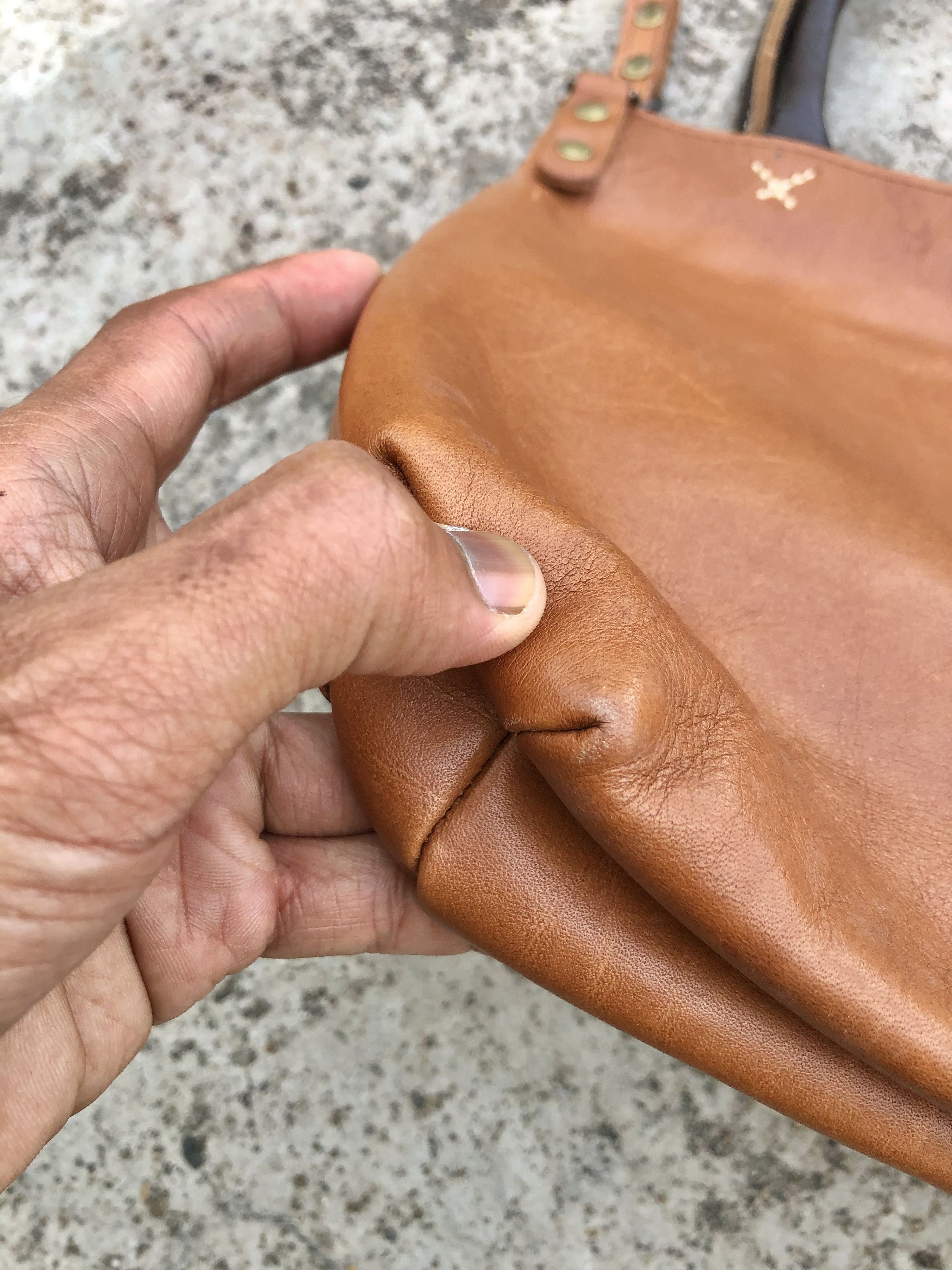 Genuine Leather HANDMADE LEATHER SLING TOTEBAG Size ONE SIZE - 4 Thumbnail
