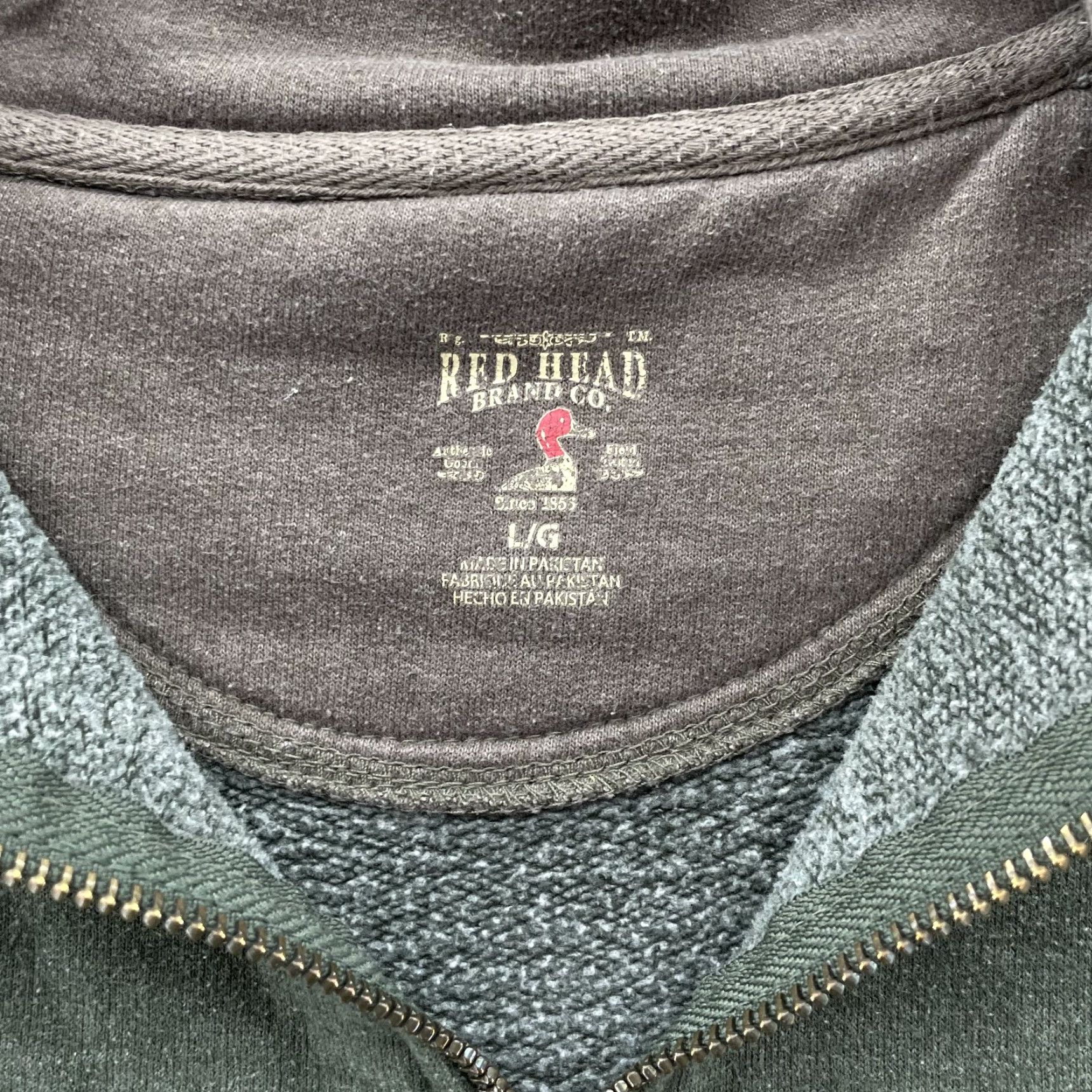 Vintage Red Head Sweater Men Green Large 1/4 Zip Pullove Cabincore Outdoor Preppy Travel Size US L / EU 52-54 / 3 - 3 Thumbnail