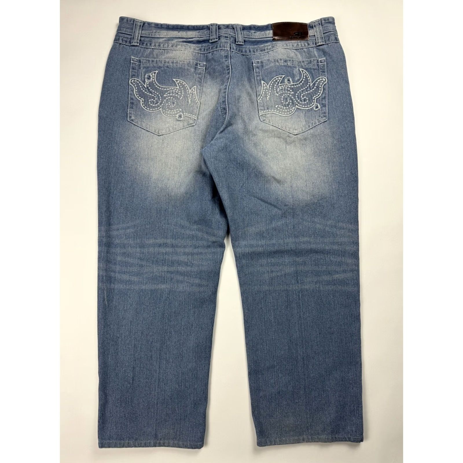 Vintage VINTAGE Royal Blue Jeans Mens Sz 44x32 fits 43x27 Wide Baggy South Pole Style Size US 44 / EU 60 - 5 Thumbnail