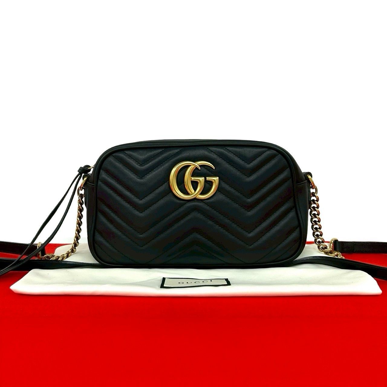 Gucci Gucci Gucci GG Marmont Leather Shoulder Bag Leather Shoulder Bag 447632 DUTY FREE for USA Size ONE SIZE - 1 Thumbnail