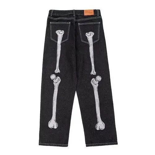 Japanese Brand × Jean Vintage Embroidery Bone Denim Jeans Men Size US 32 / EU 48 - 4 Thumbnail