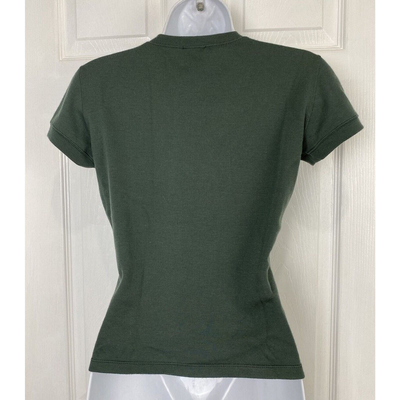 Giorgio Armani Giorgio Armani Cashmere Shirt Green Classico Crew Neck Top 6 Size M / US 6-8 / IT 42-44 - 4 Thumbnail