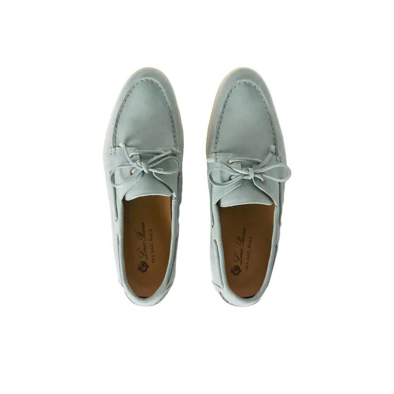 Loro Piana o1srvl11e0225 Loafers in Light Blue Size US 12 / EU 45 - 4 Thumbnail