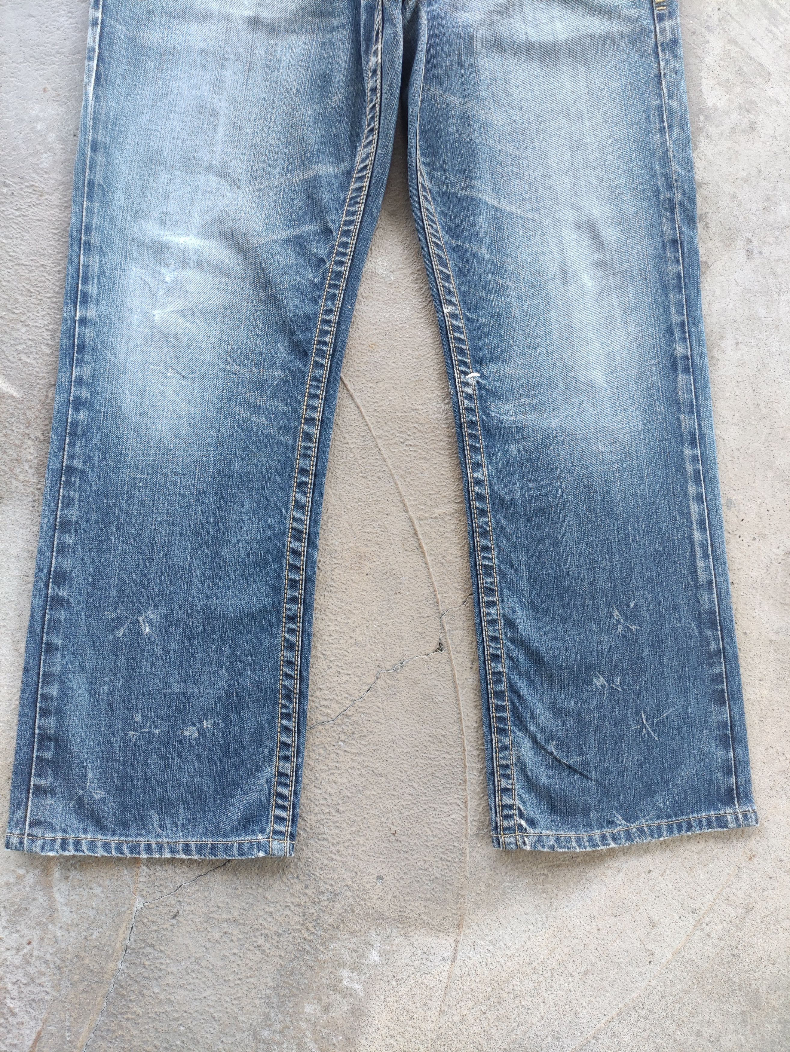 Japanese Brand Vintage Rivet De Cru Button Baggy Jean Distressed Faded Size US 40 / EU 56 - 4 Thumbnail