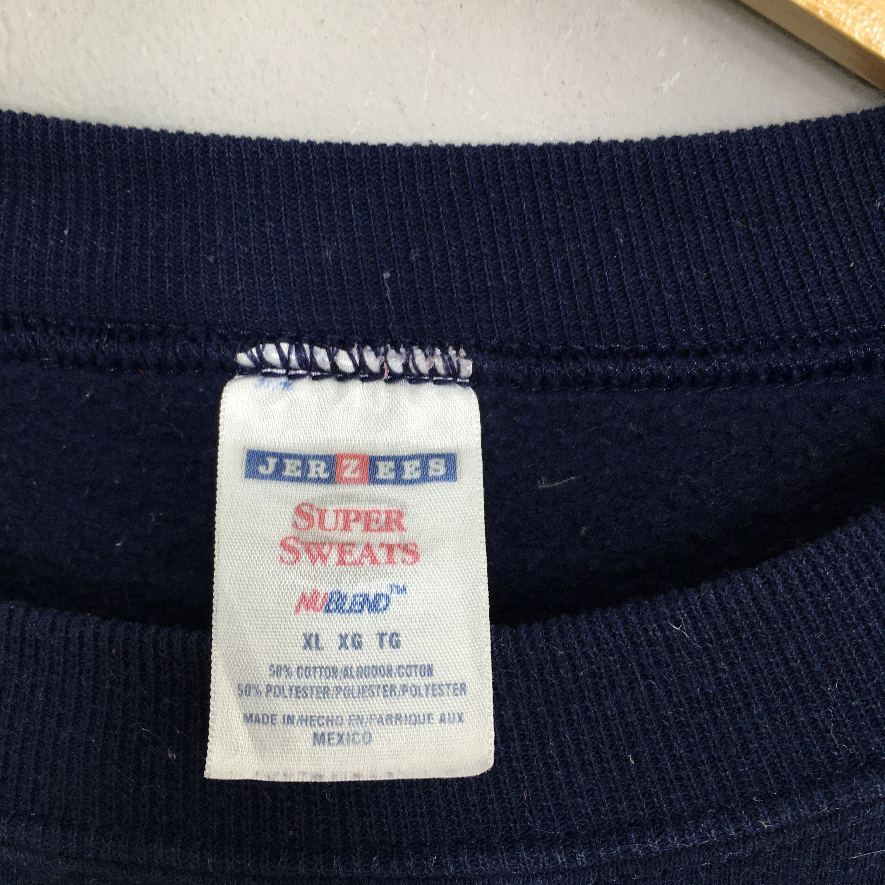 Jerzees Vintage Y2K United States Navy Blue Sweatshirt XLarge Size US XL / EU 56 / 4 - 4 Thumbnail