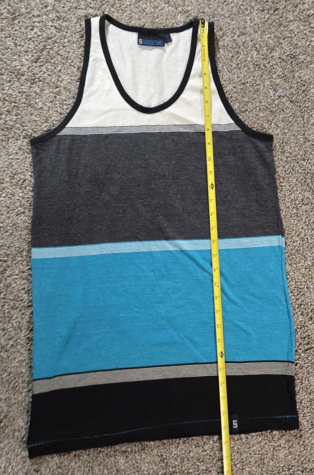 Designer Black, White And Blue Subculture Tank Top Size Small Size US S / EU 44-46 / 1 - 6 Thumbnail