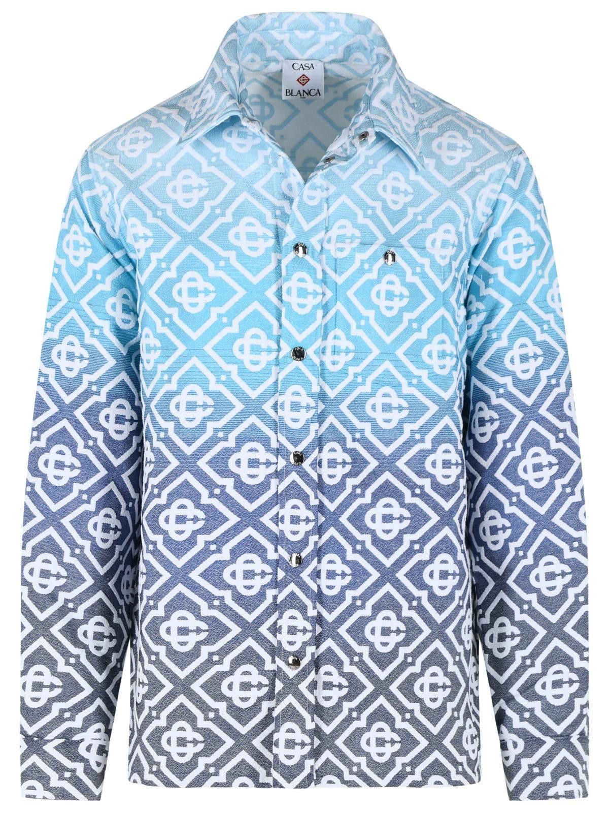 Casablanca CASABLANCA Light Blue Cotton Blend Jacket Size US S / EU 44-46 / 1 - 1 Thumbnail