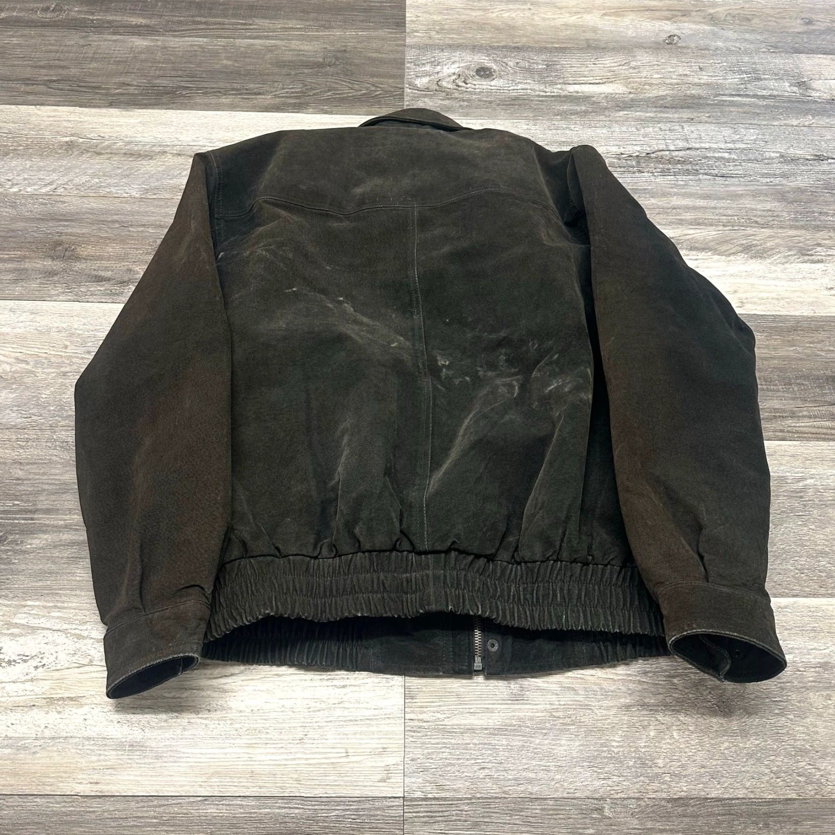 G-III VINTAGE G-III Mens XL Leather Suede Quilted Lined Bomber Jacket Black Size US XL / EU 56 / 4 - 4 Thumbnail