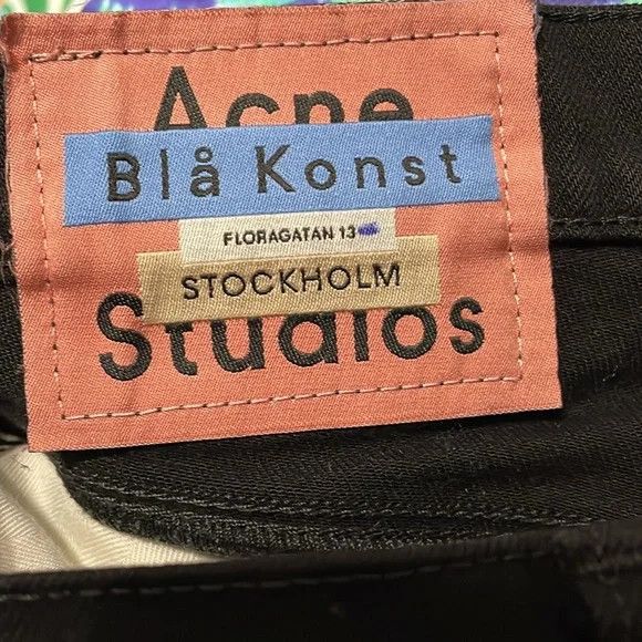 Acne Studios Acne Studios Bla Konst Max Black Slim Fit Jean Size US 31 - 4 Thumbnail